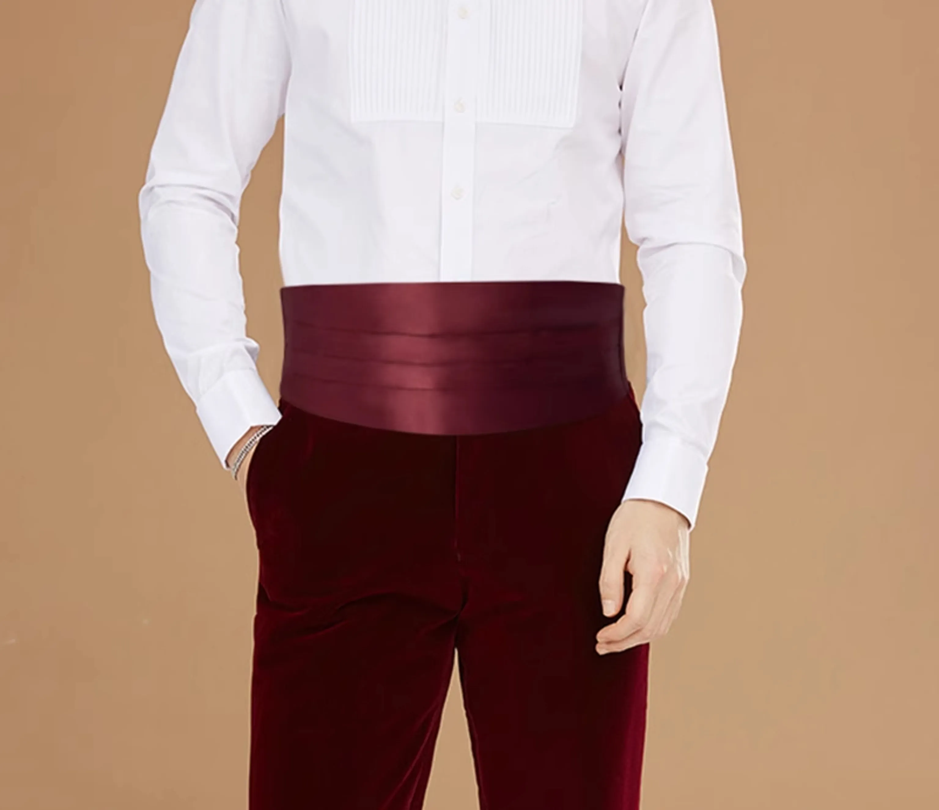 Dual Pleated Cummerbund Set - Image 4