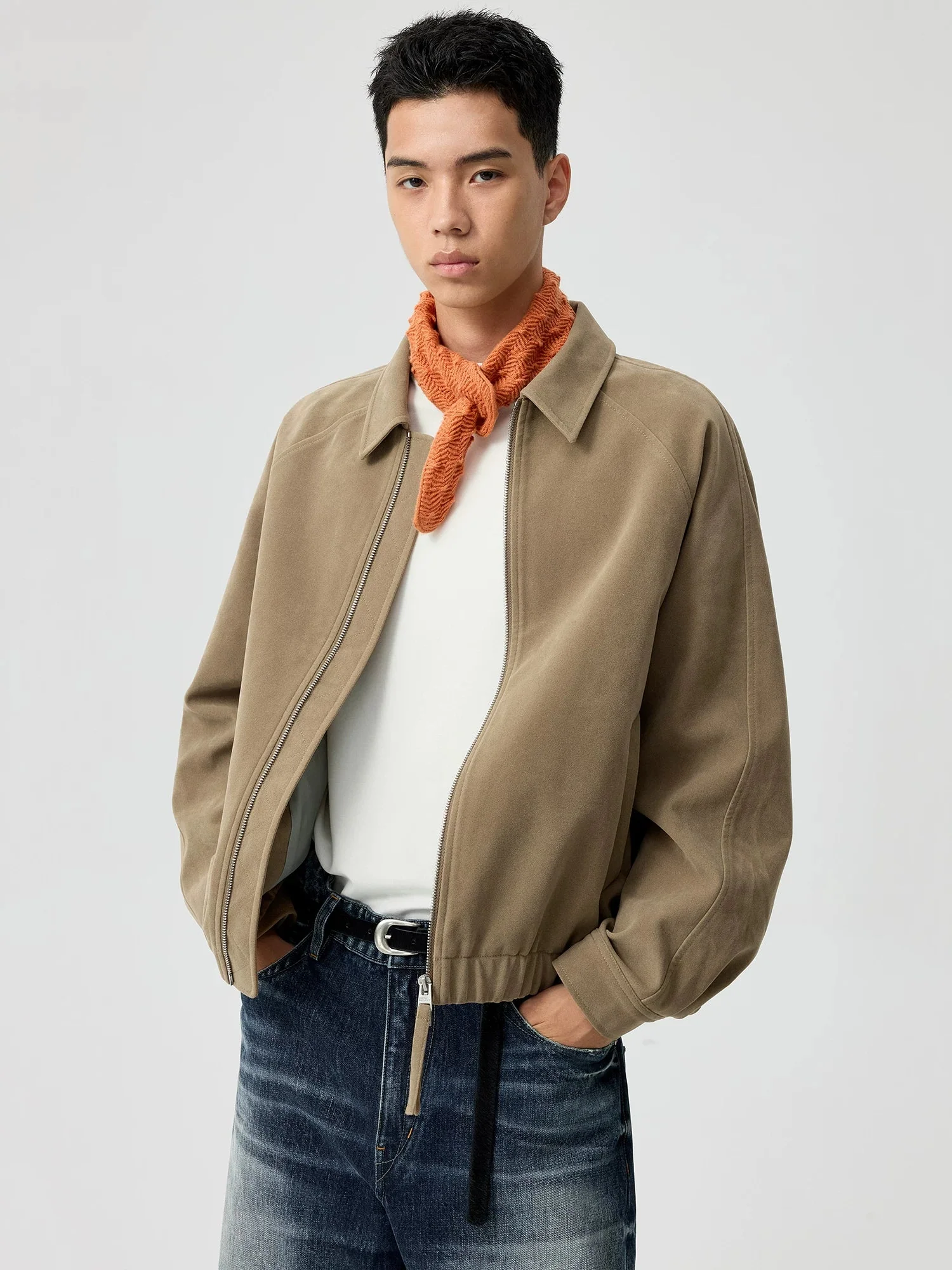 Eco Suede Zip Blouson - Image 4