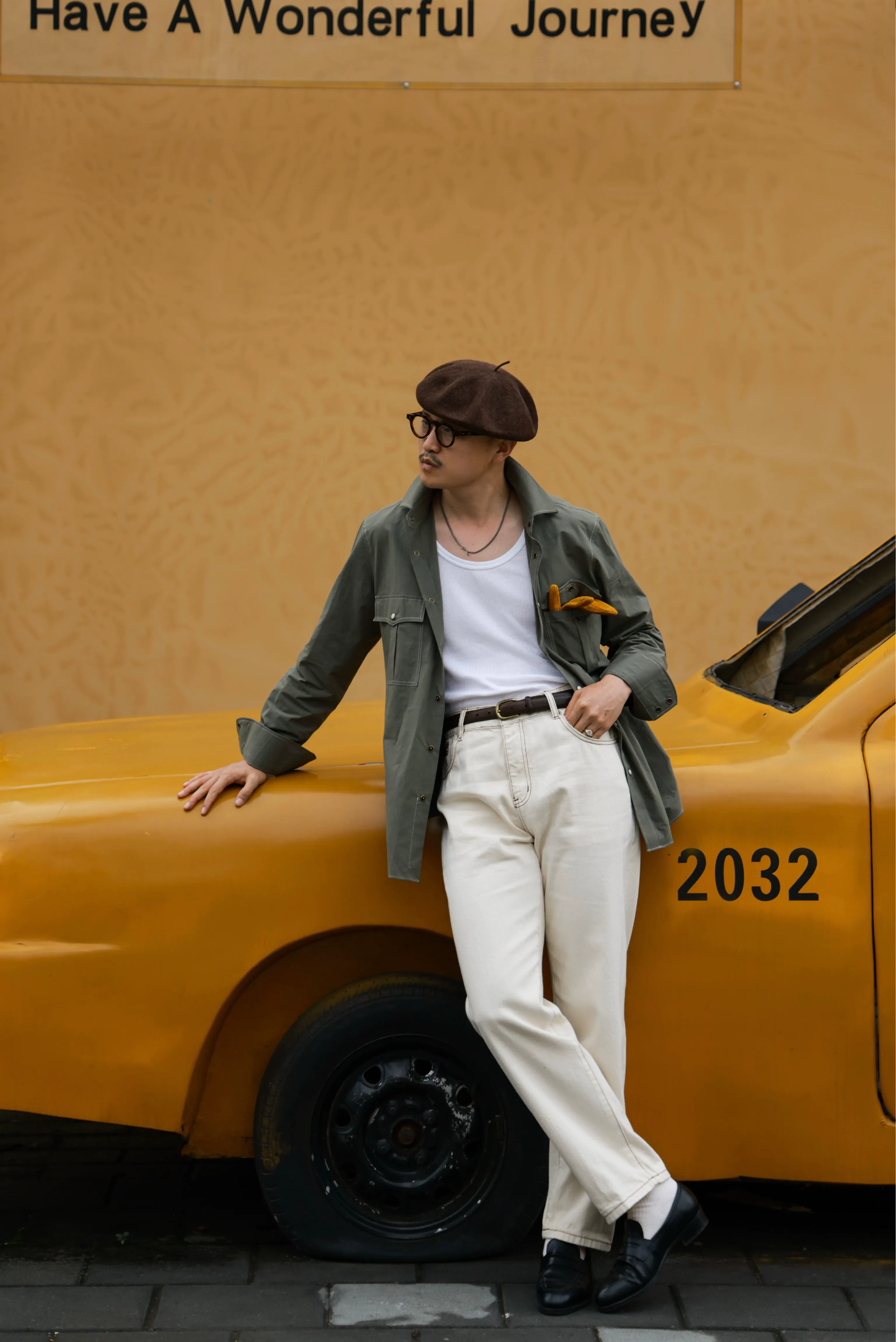 Ecru Japanese Selvedge Straight Jeans