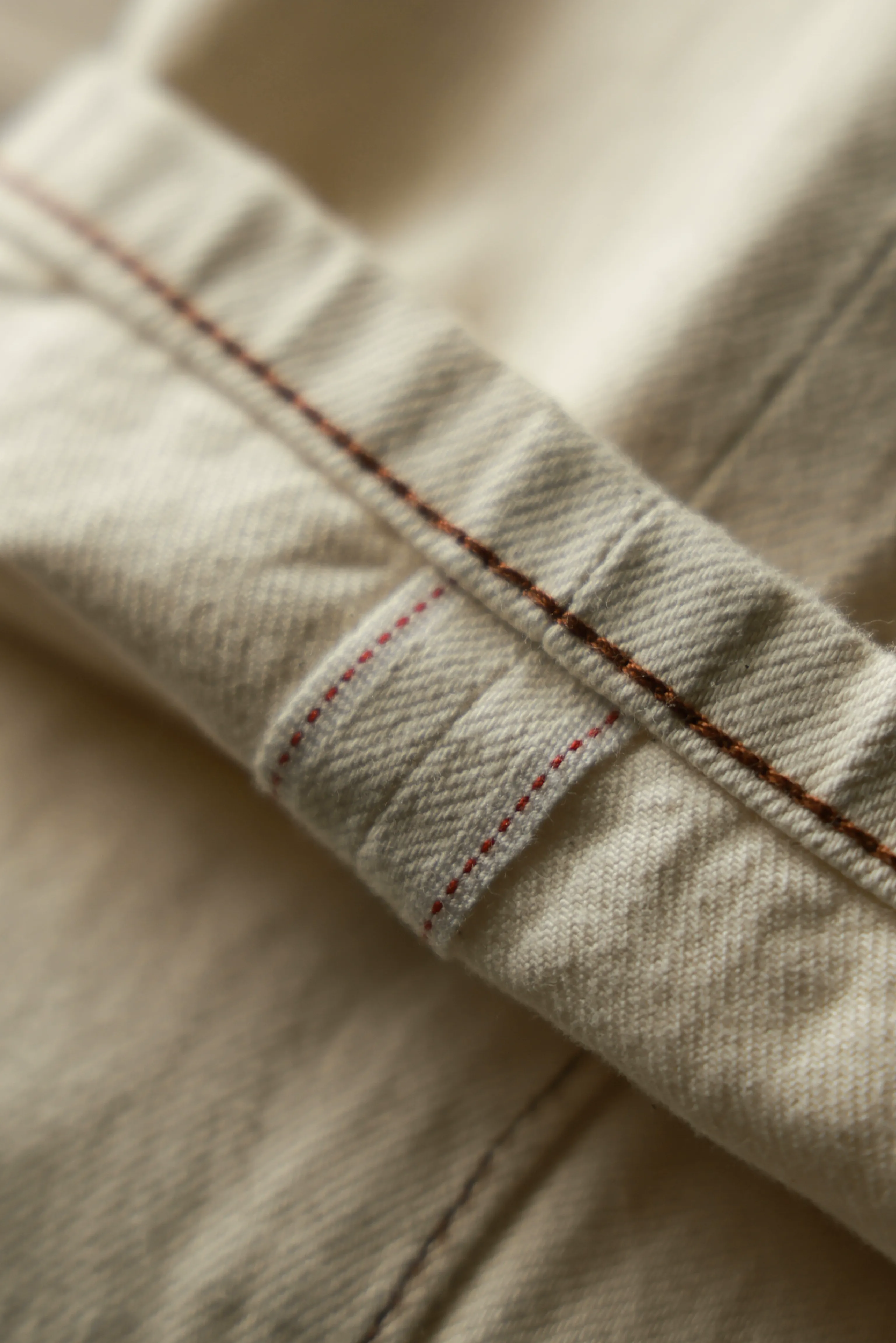 Ecru Japanese Selvedge Straight Jeans - Image 2