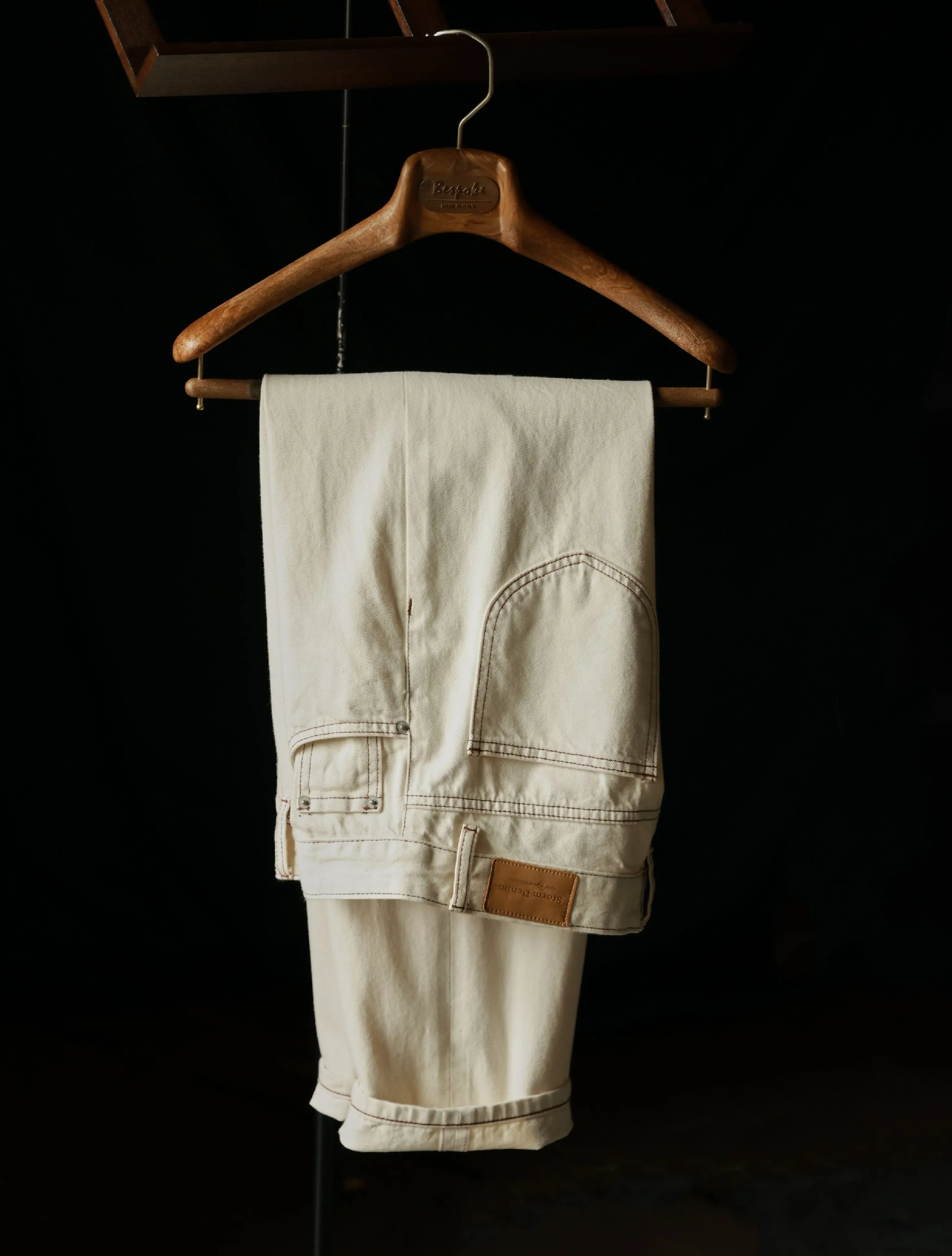 Ecru Japanese Selvedge Straight Jeans - Image 4