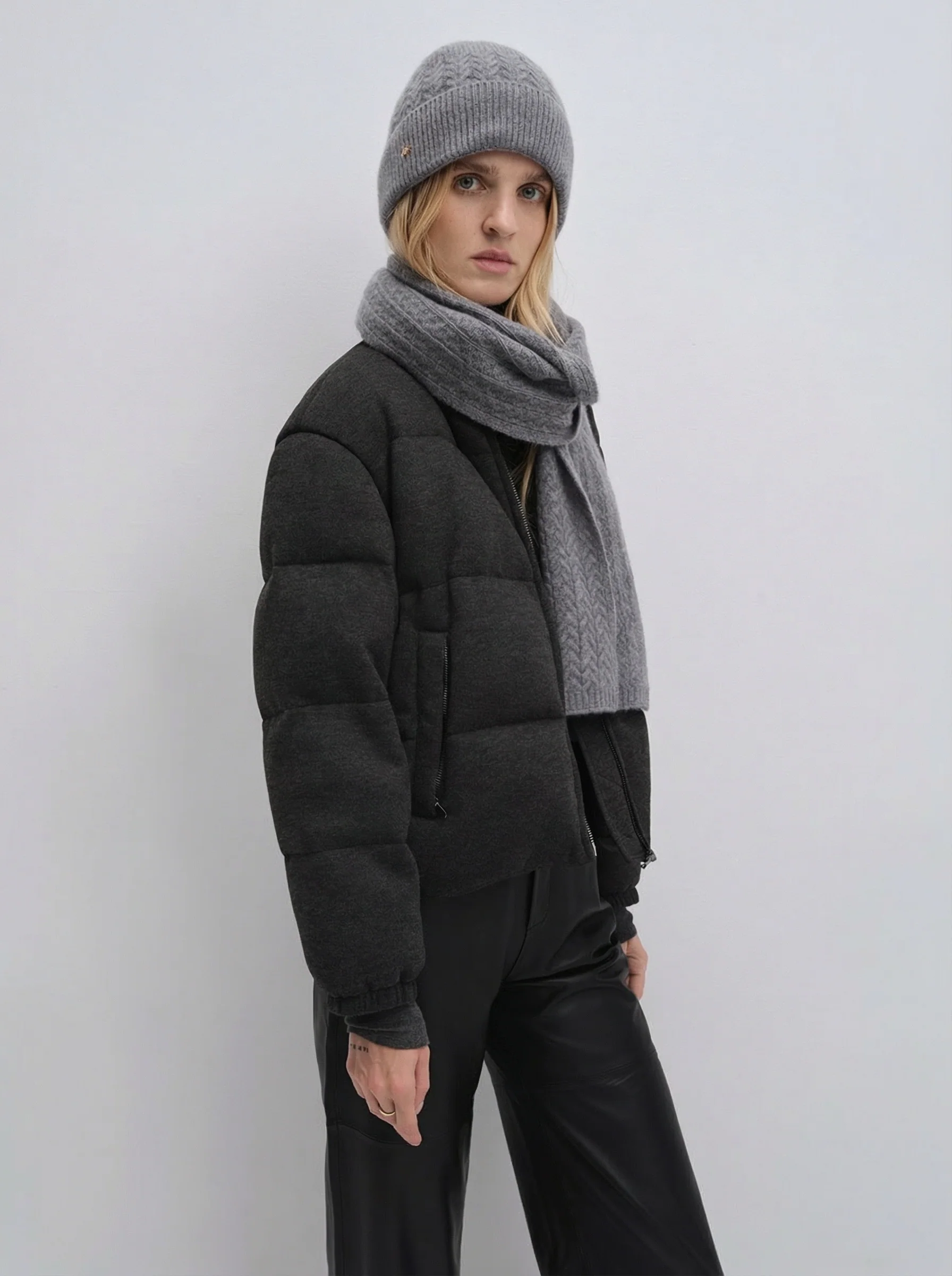 Effie Stand-Collar Short Goose Down Puffer - Image 6