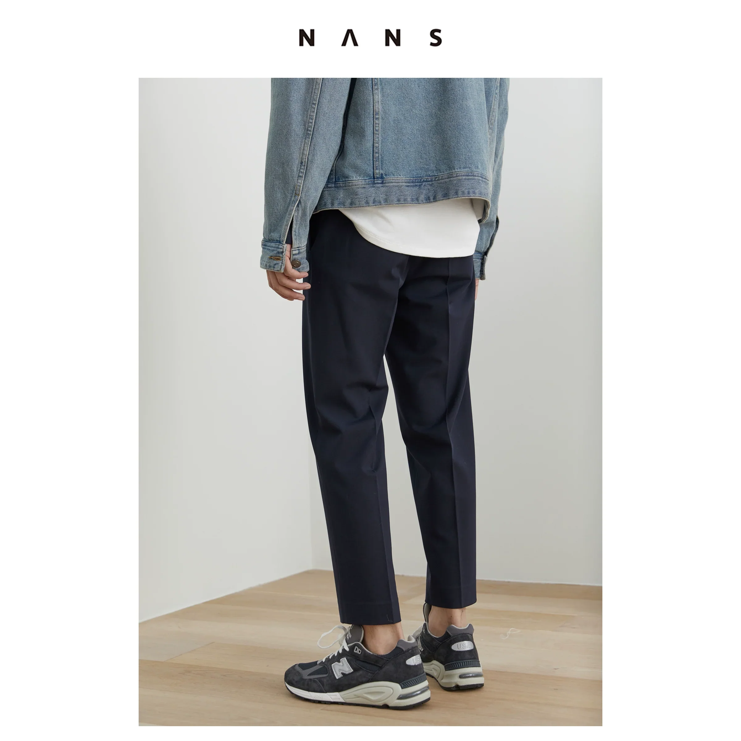 Elastic Waist Tailored Cropped Trousers - Image 2