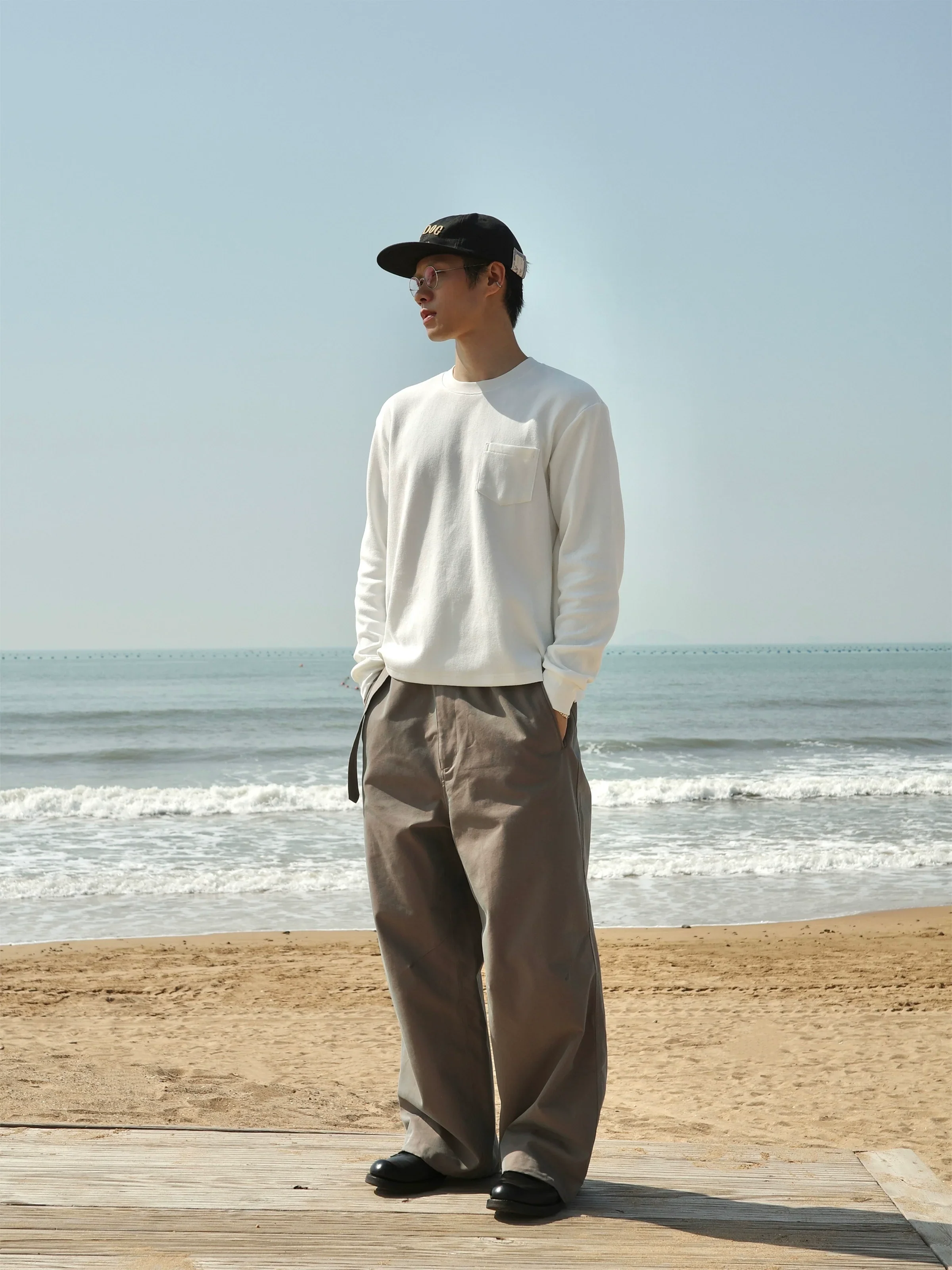 Elastic-Waist Wide-Leg Trousers - Image 2