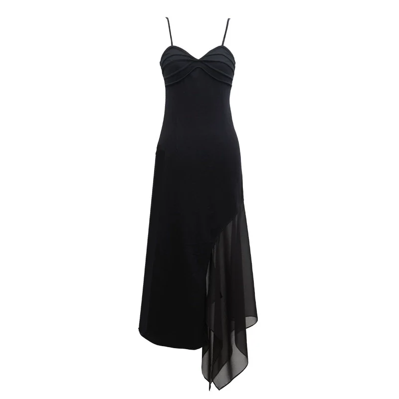 Elegant Asymmetric Spaghetti Strap Dress - Image 6