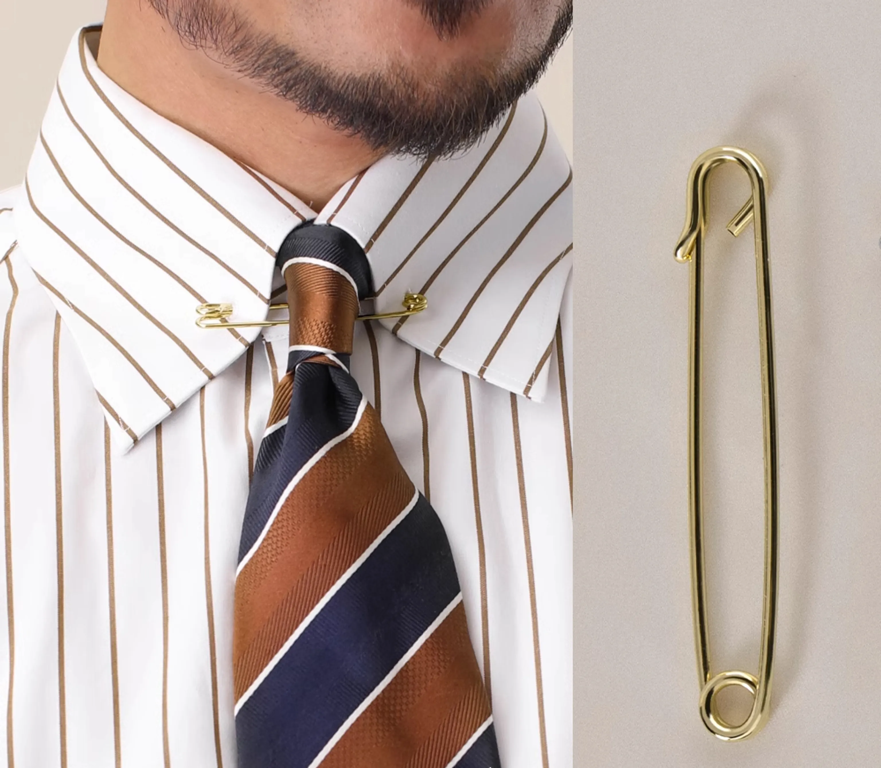 Elegant Dual-Tone Collar Pins - Image 2