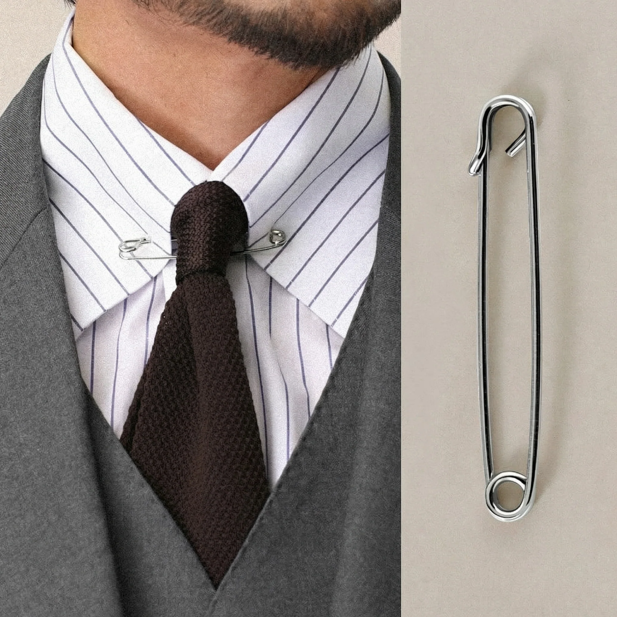 Elegant Dual-Tone Collar Pins - Image 6