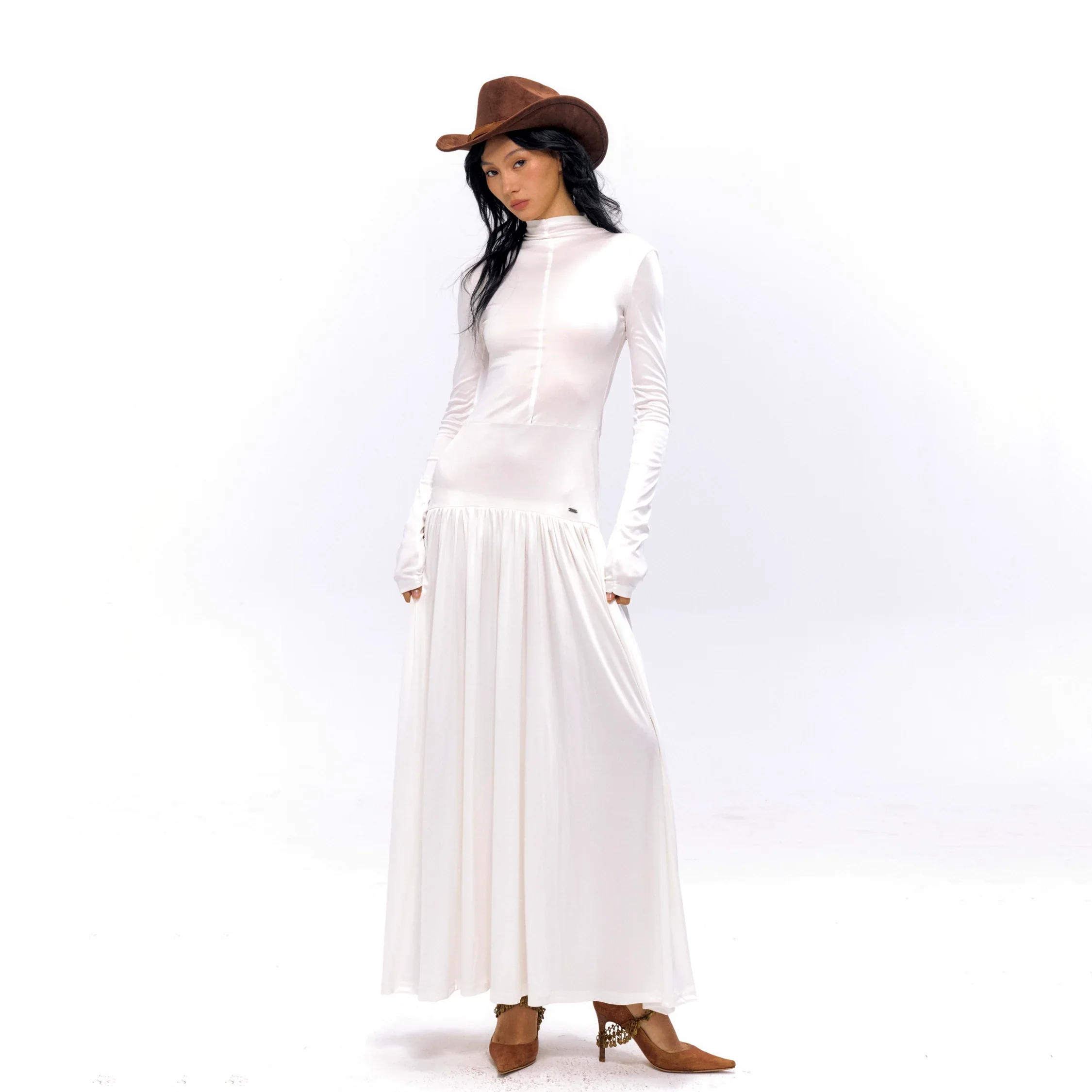Elegant Knit Bodycon Maxi Dress - Image 4