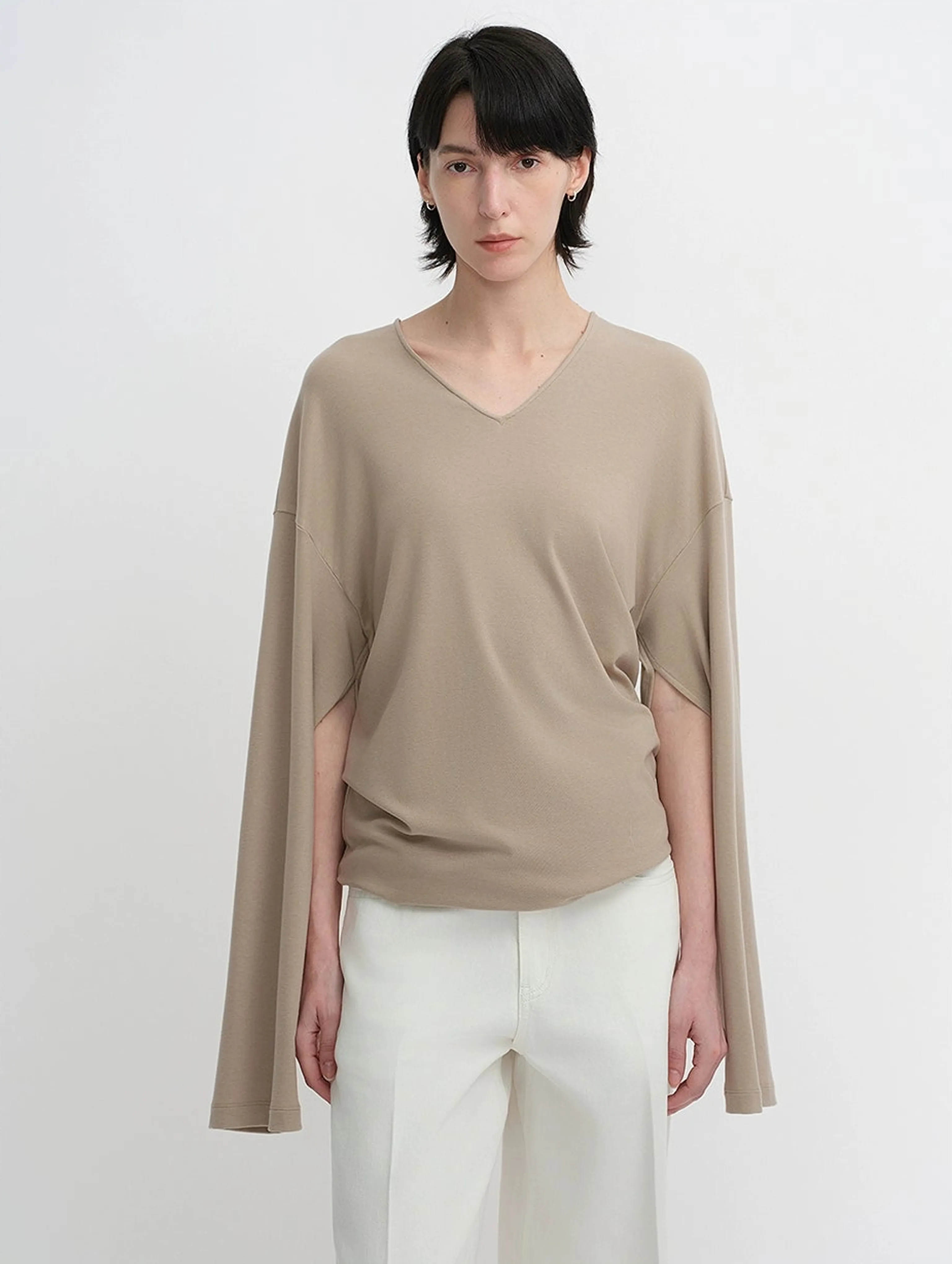 Elegant Two-Way V-Neck Top - Image 5