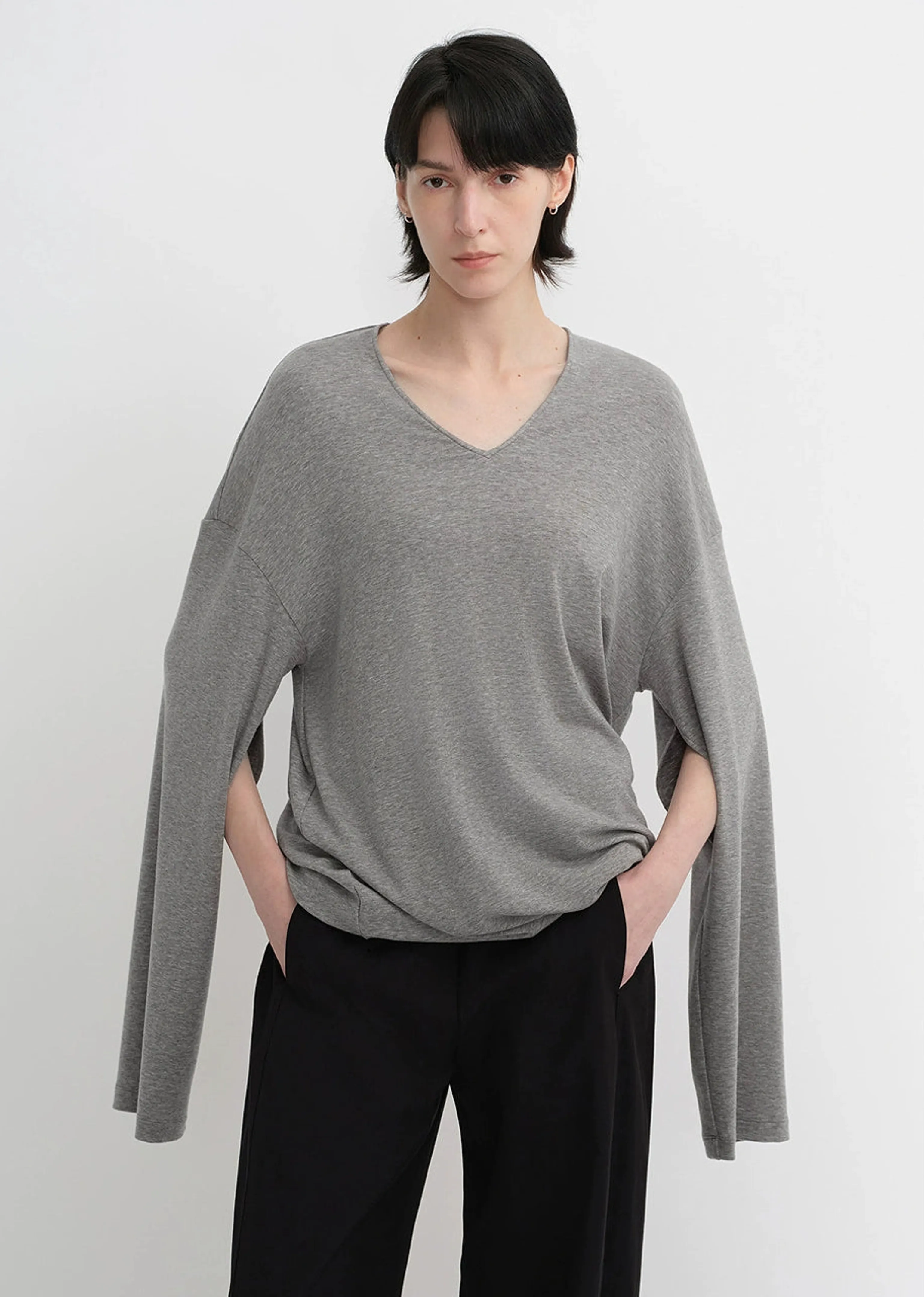 Elegant Two-Way V-Neck Top - Image 6