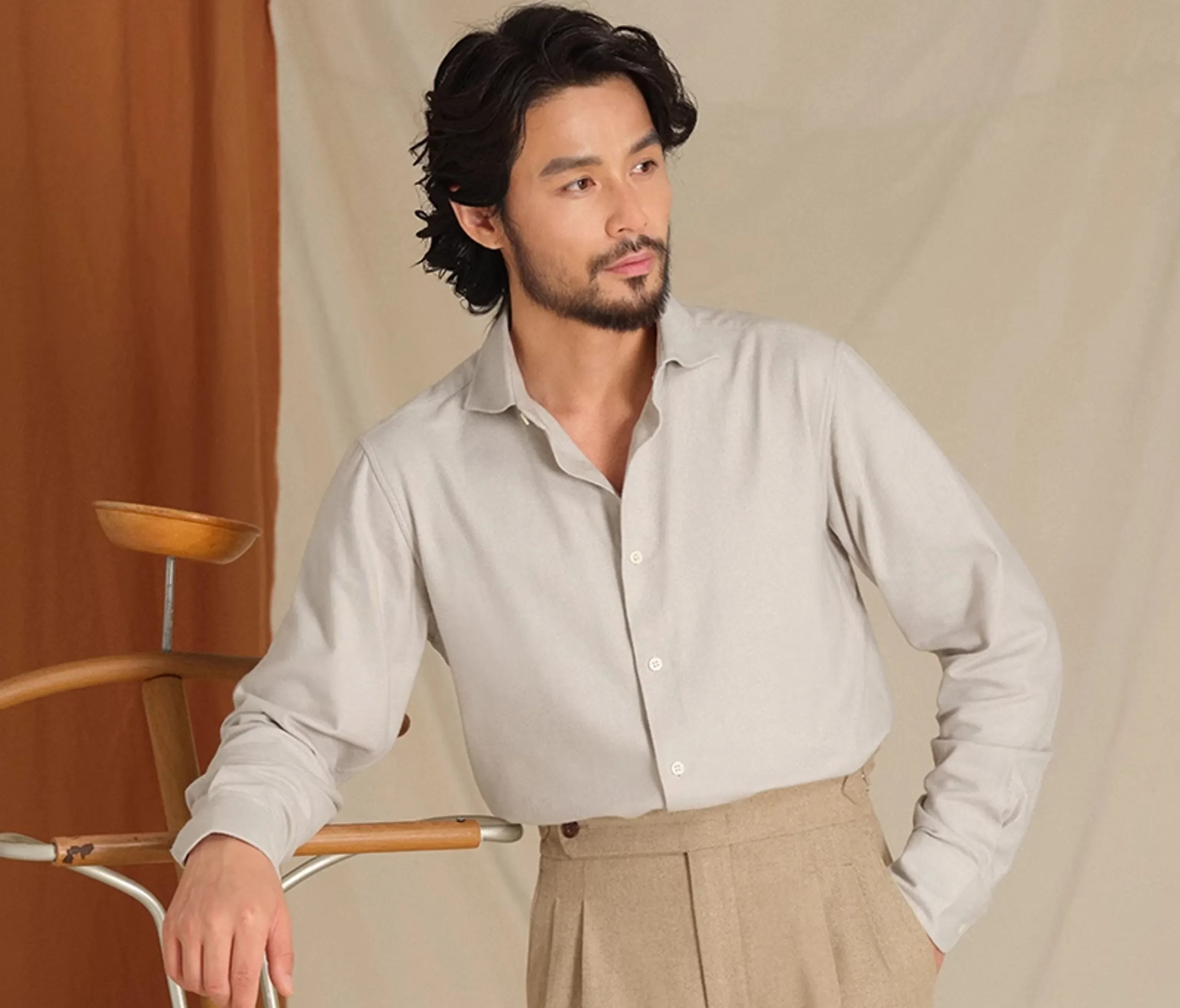 Elegant Windsor Collar Shirt - Image 4