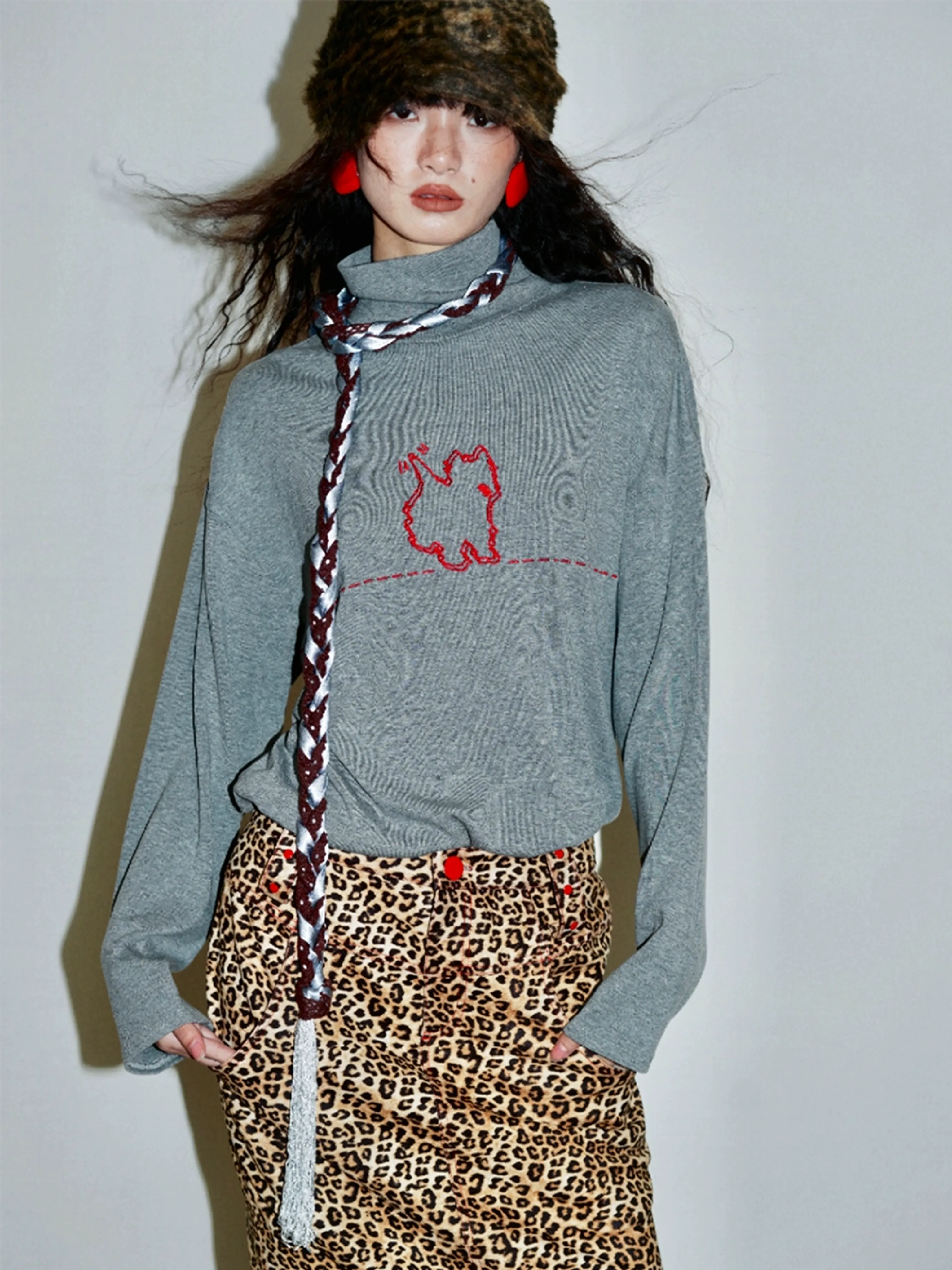 Embroidered Long Sleeve Sweater - Image 5