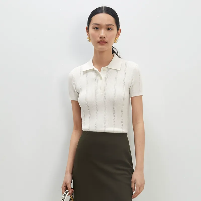 Emily Knit Polo Top - Image 2