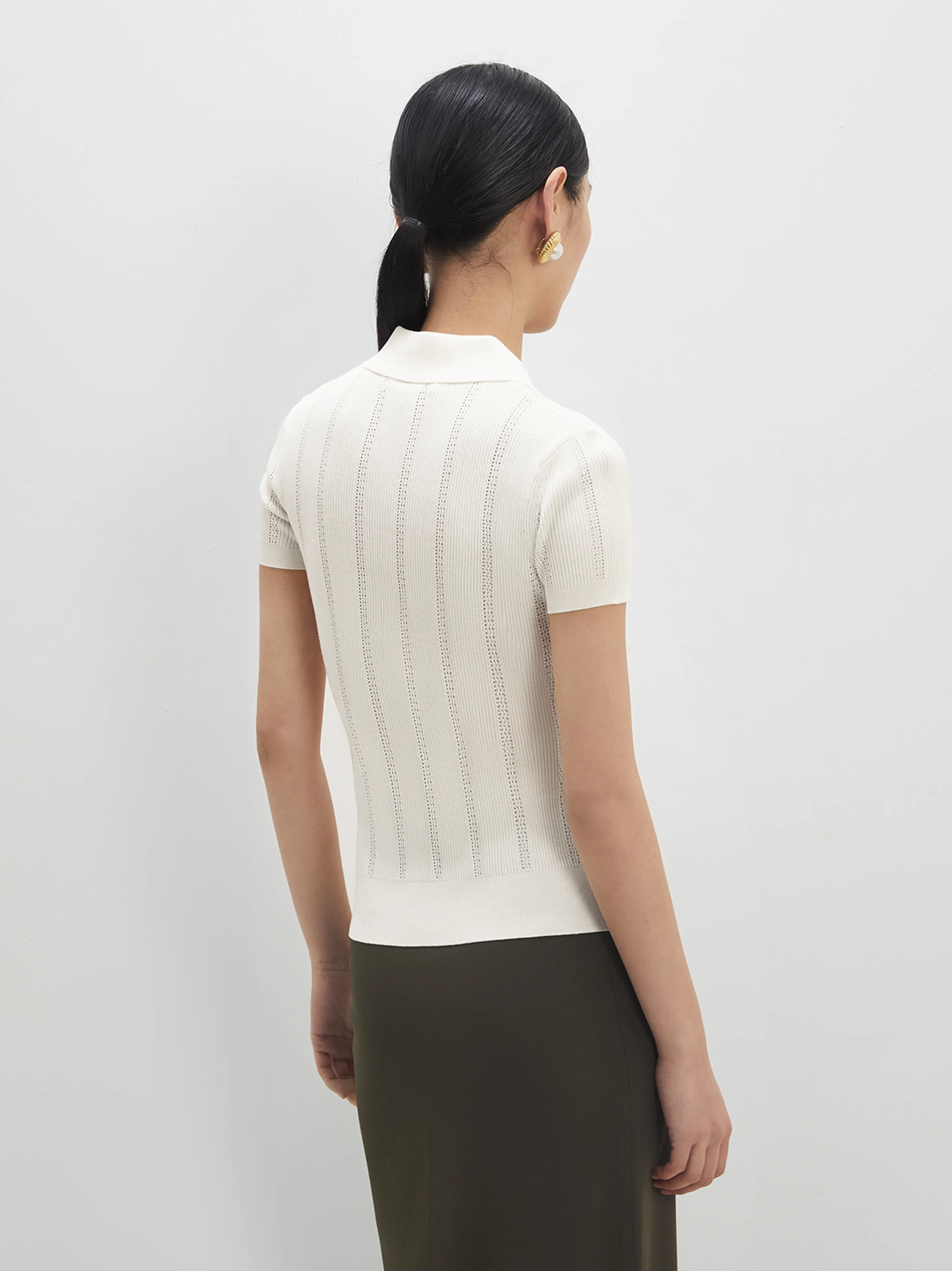 Emily Knit Polo Top - Image 4