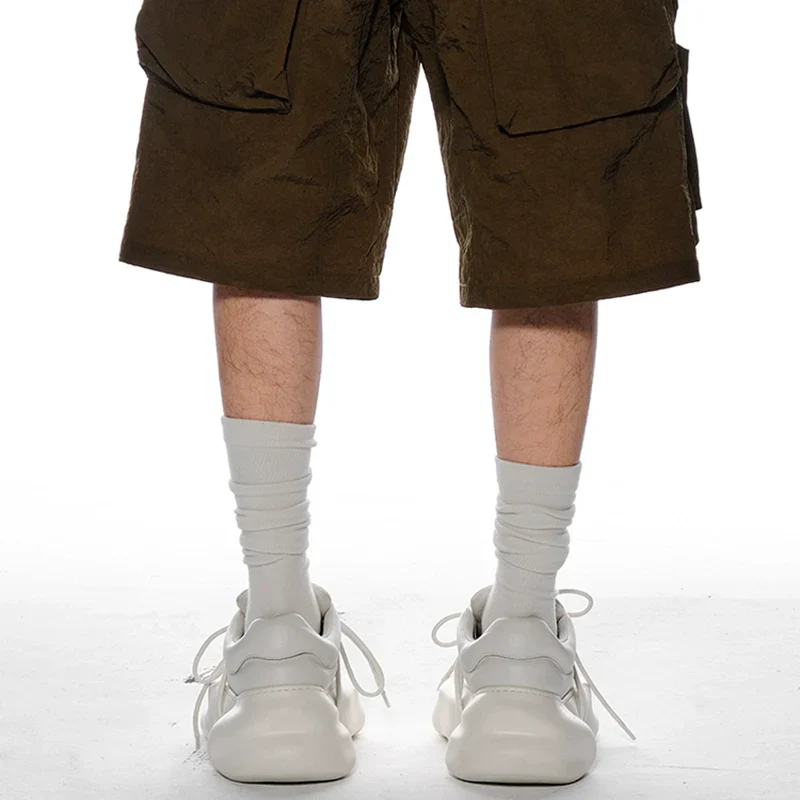 Exquisite White Chunky-Soled Sneakers - Image 5
