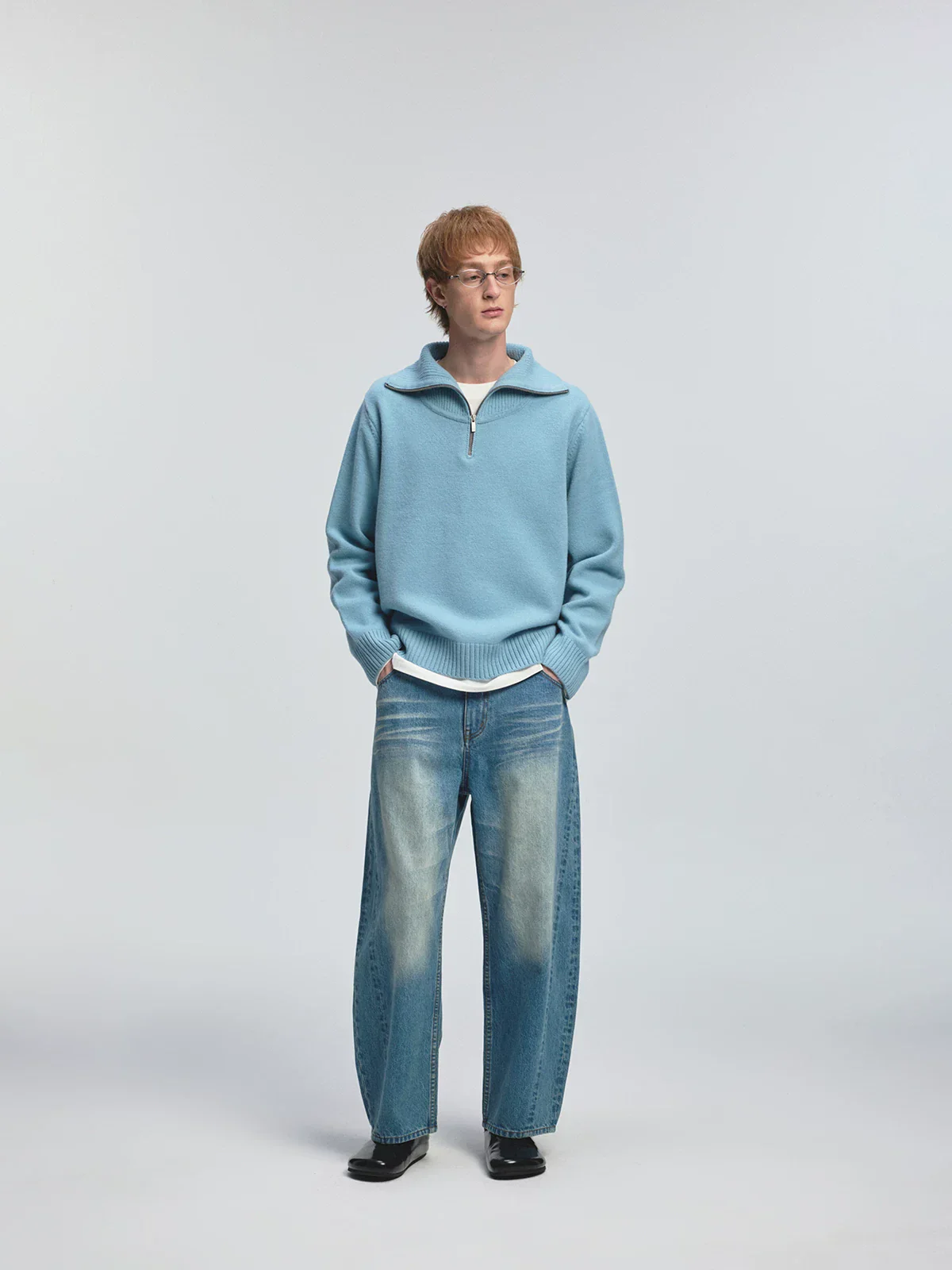 Extra-Fine Merino Half-Zip Turtleneck Sweater - Image 4