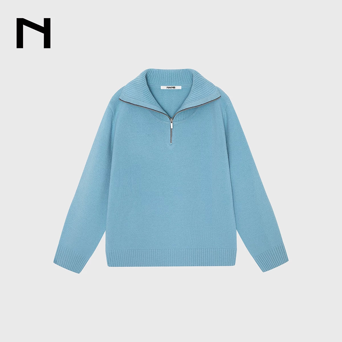 Extra-Fine Merino Half-Zip Turtleneck Sweater - Image 6