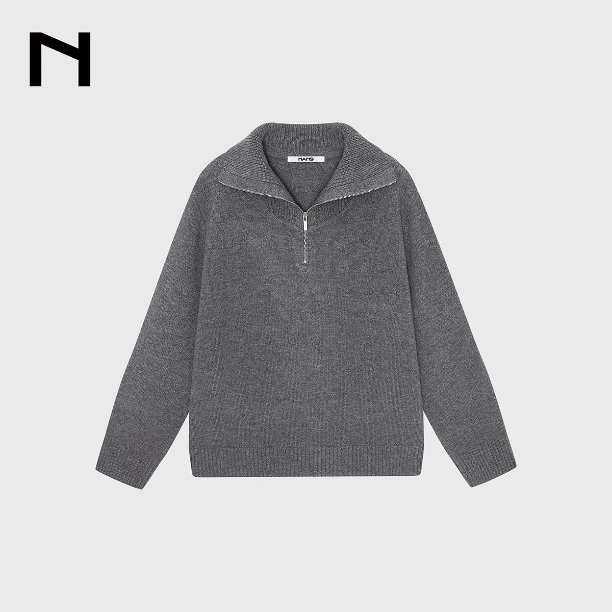 Extra-Fine Merino Half-Zip Turtleneck Sweater - Image 7