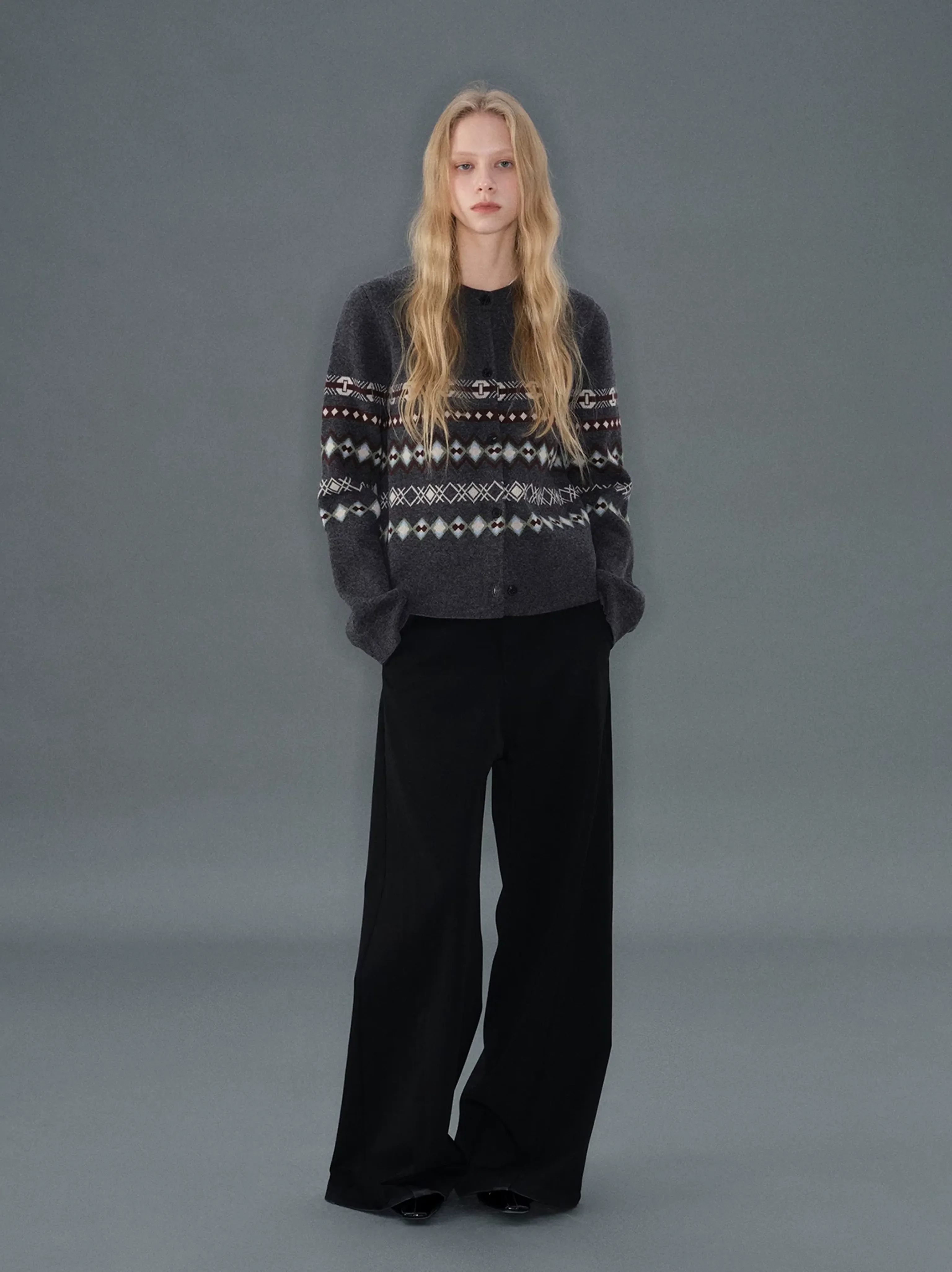 Fair Isle Jacquard Cardigan - Image 4