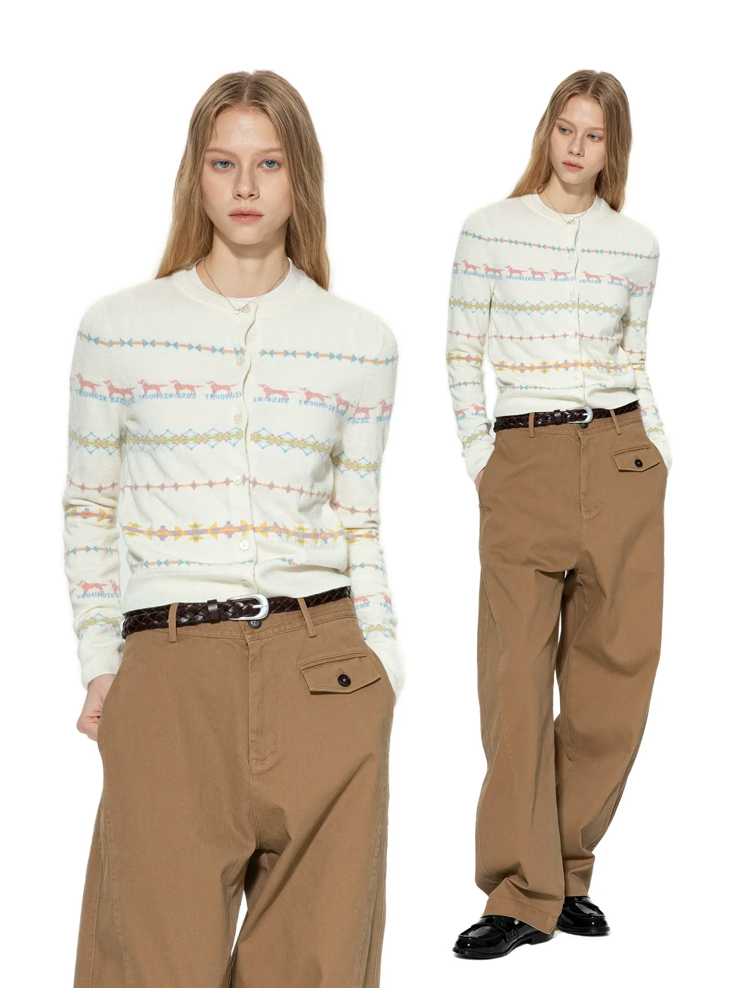 Fair Isle Knit Cardigan - Image 3