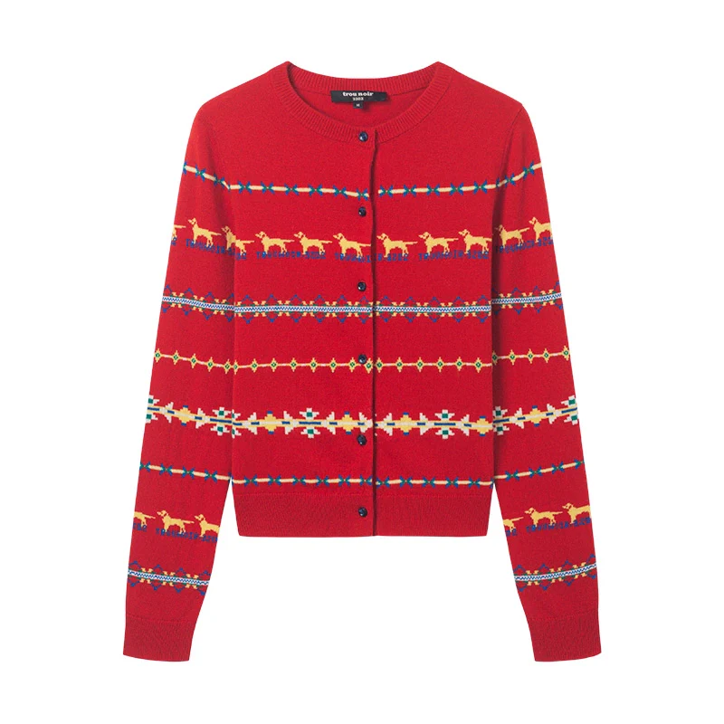 Fair Isle Knit Cardigan - Image 8