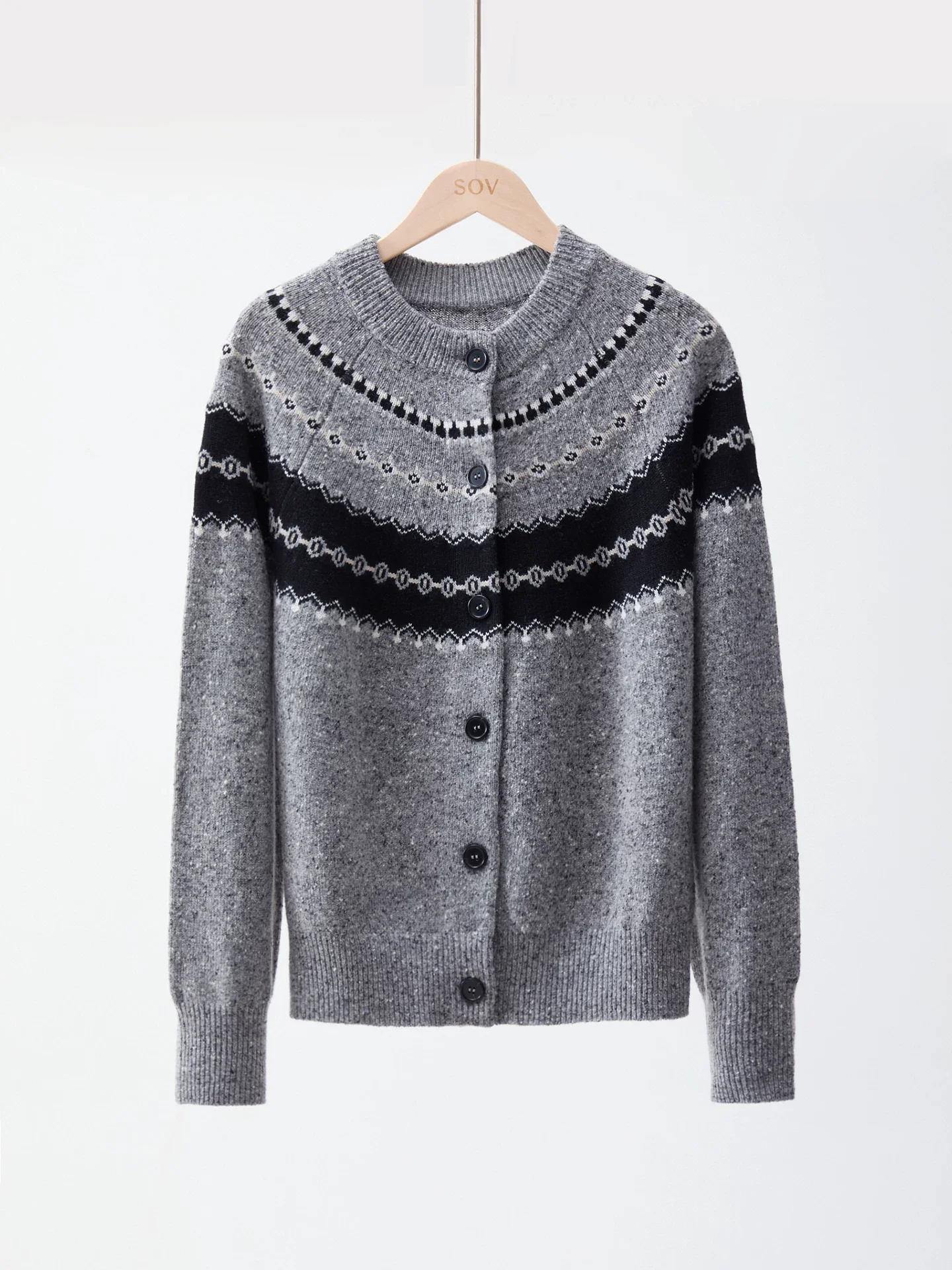 Fair Isle Knit Cardigan - Image 4