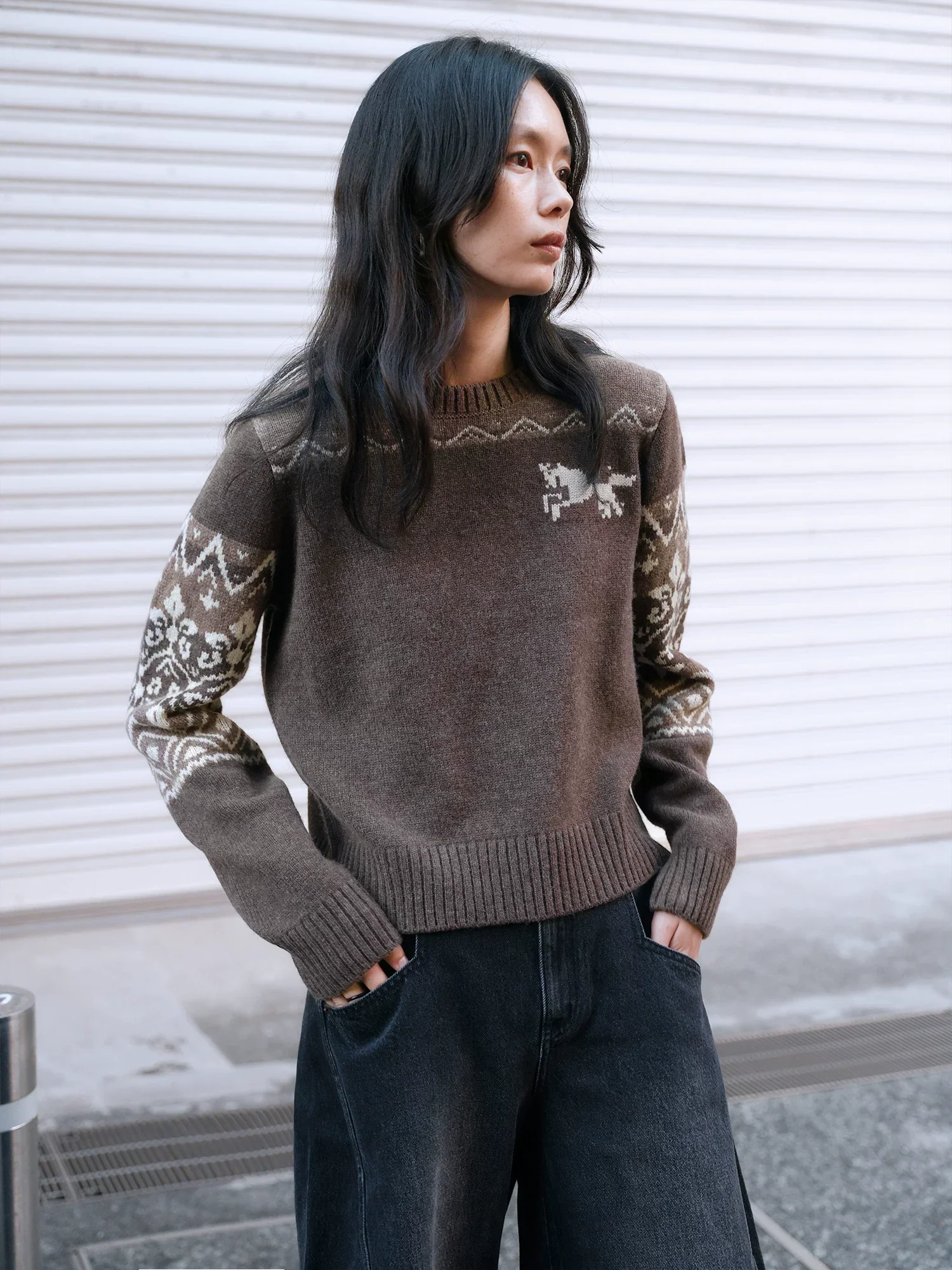 Fair Isle Pony Wool Sweater
