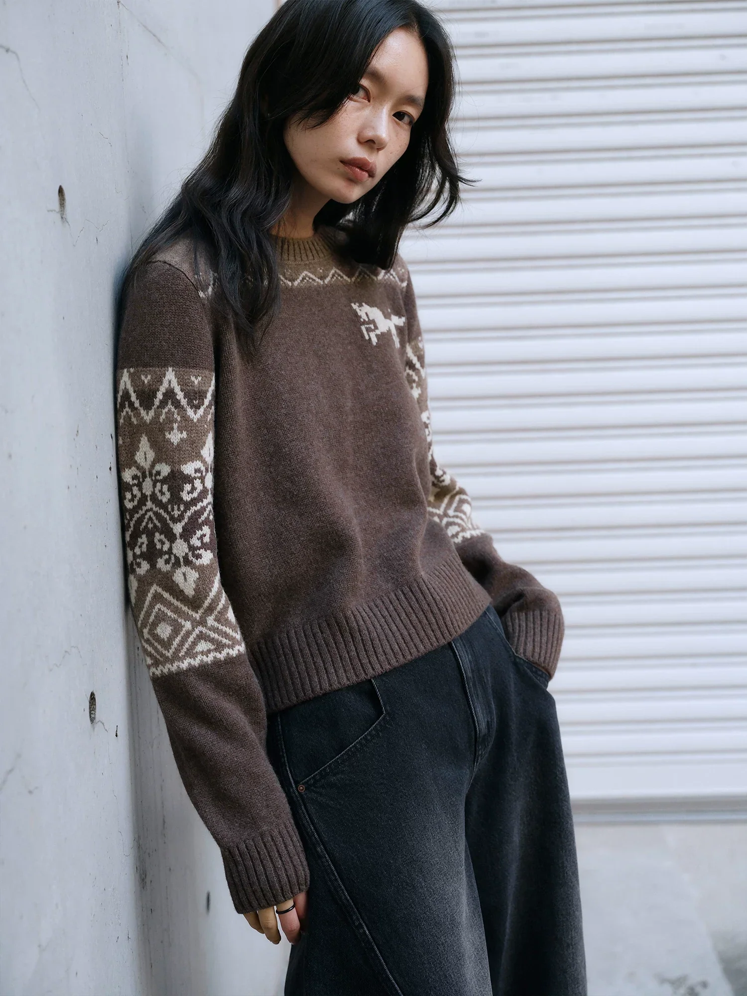 Fair Isle Pony Wool Sweater - Image 2
