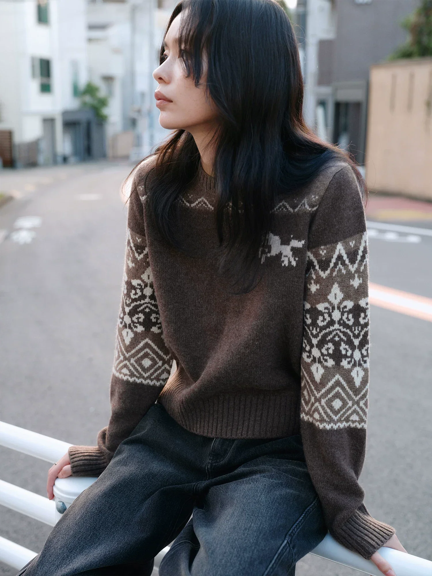 Fair Isle Pony Wool Sweater - Image 3