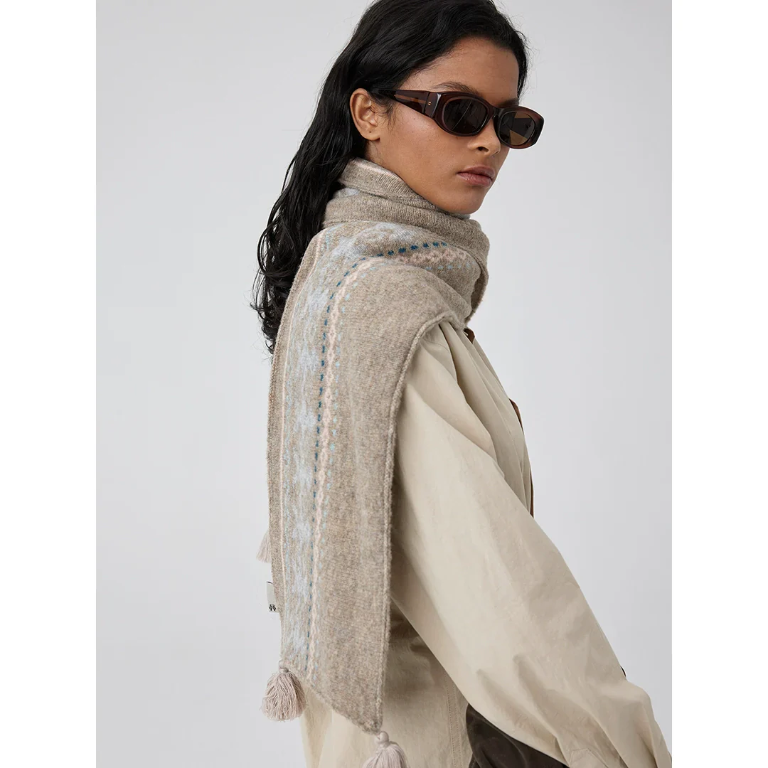 Fair Isle Tassel Scarf - Image 3