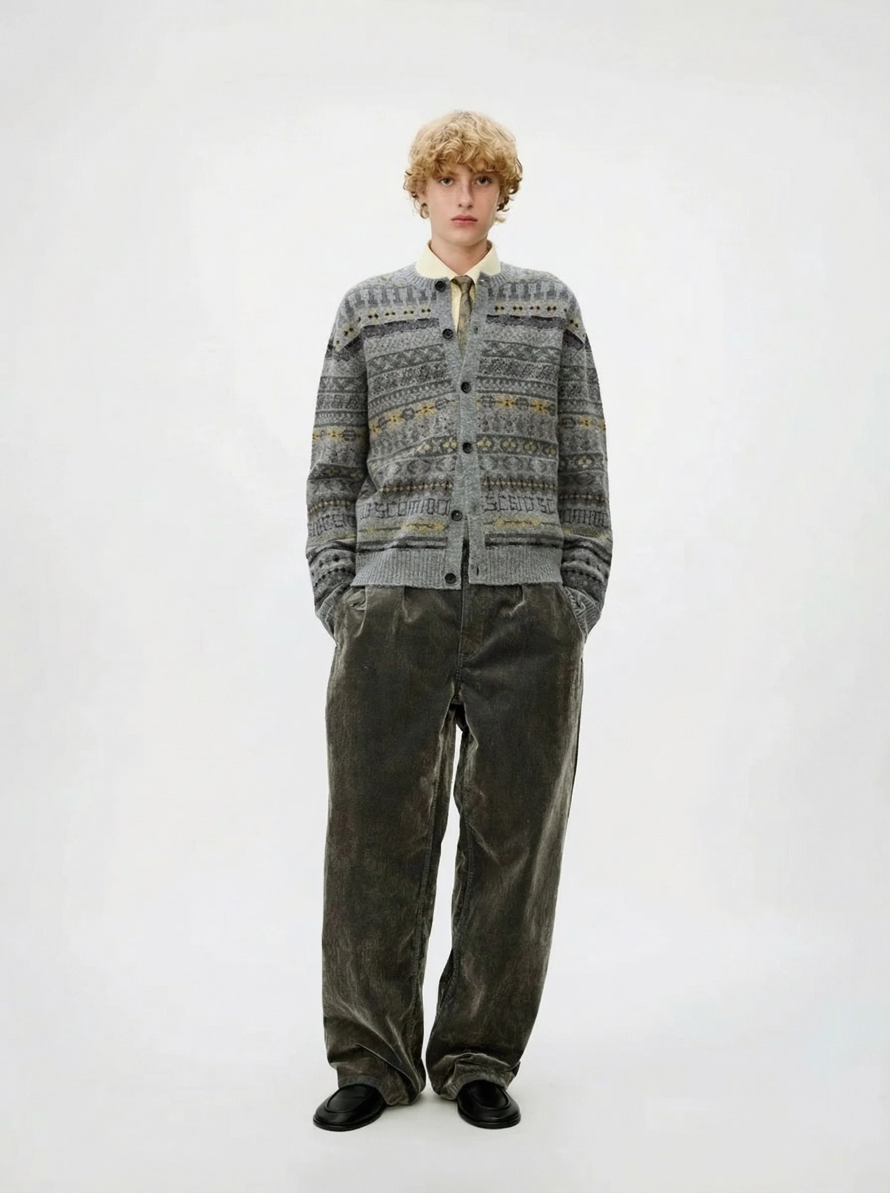 Fair Isle Wool-Blend Crew Cardigan - Image 5