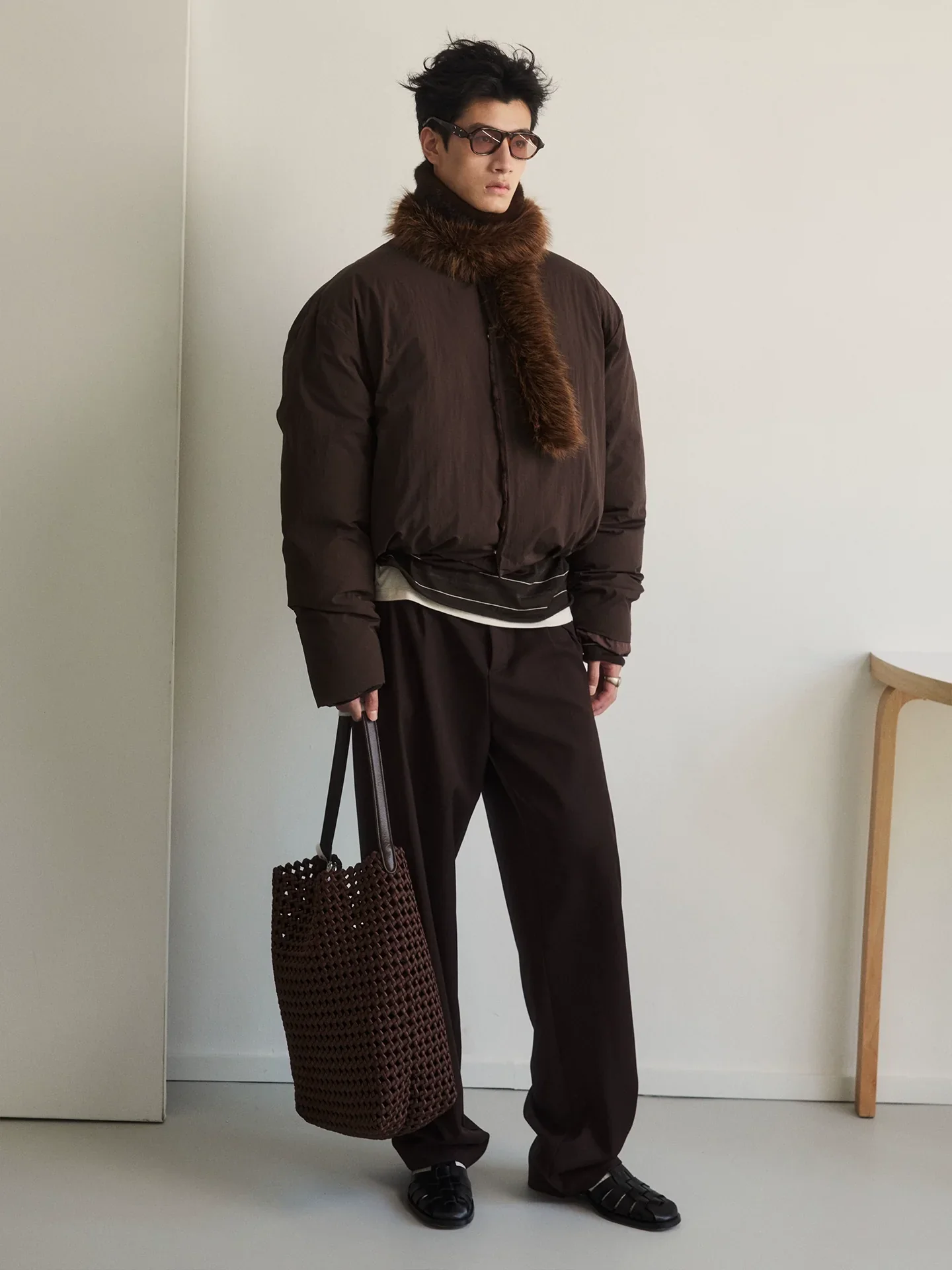 Faux-Fur Trim Down Bomber - Image 2