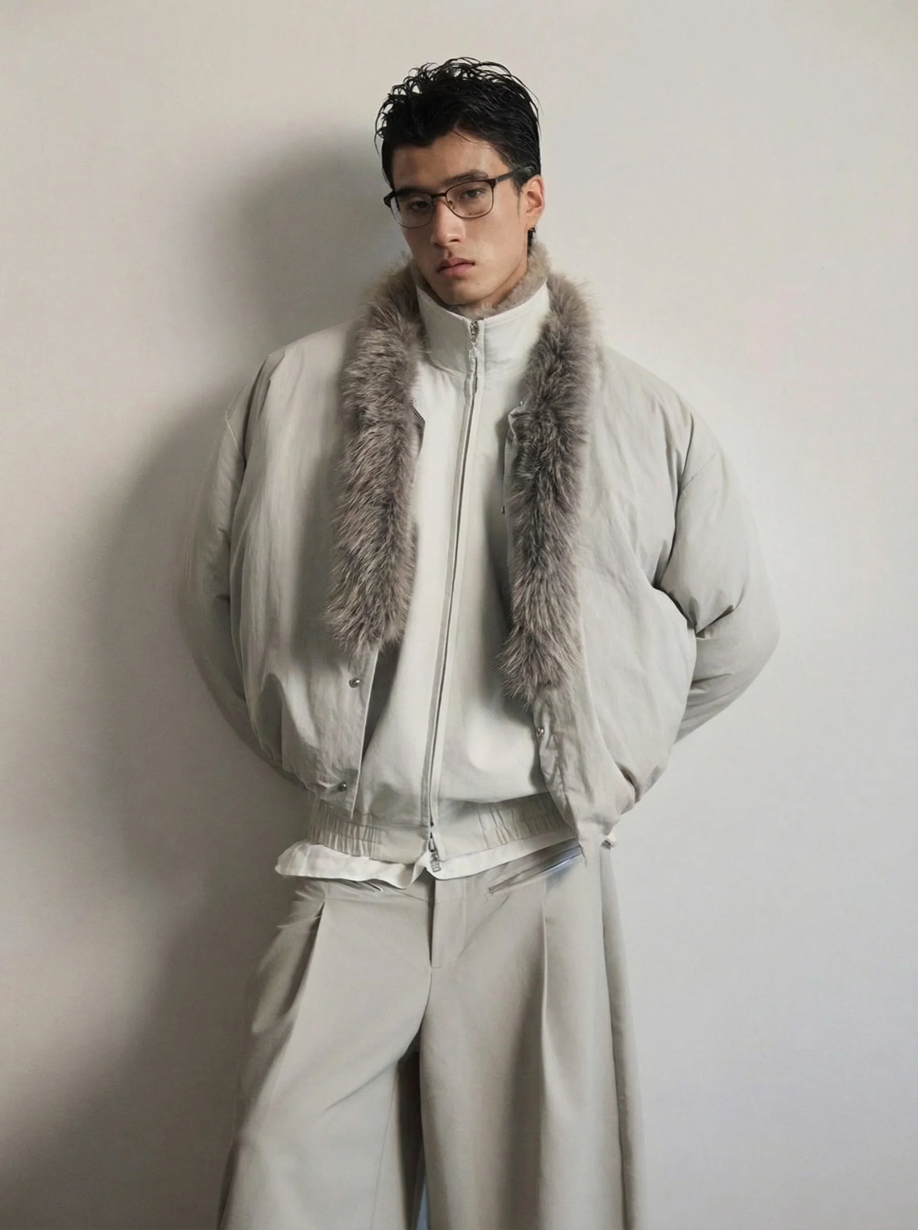 Faux-Fur Trim Down Bomber - Image 4
