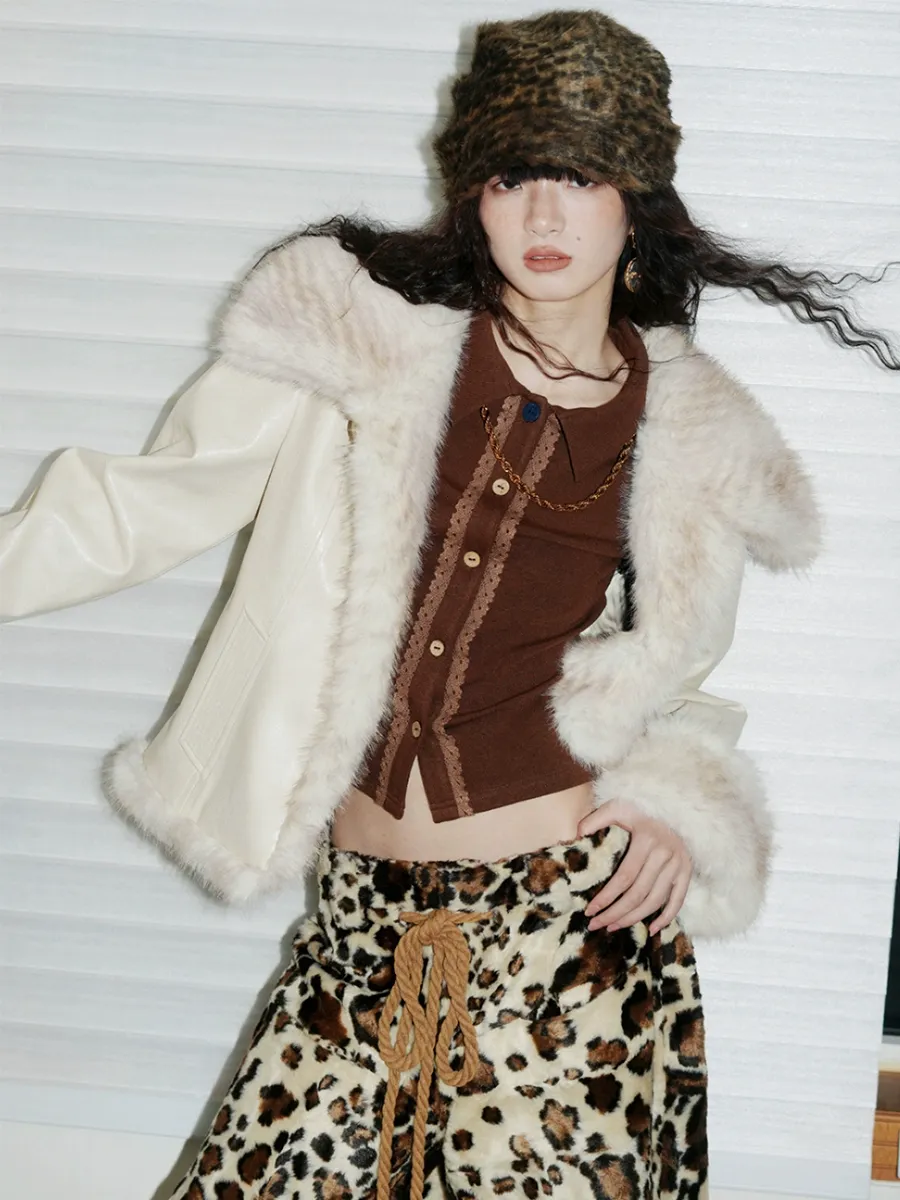 Faux Fur Trimmed Jacket - Image 3