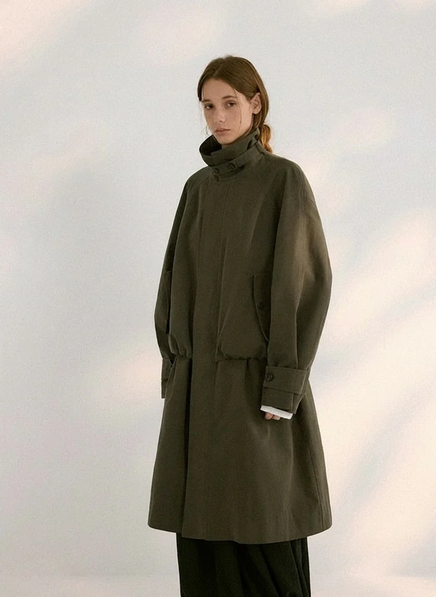 Faux Layered Tencel Trench - Image 6