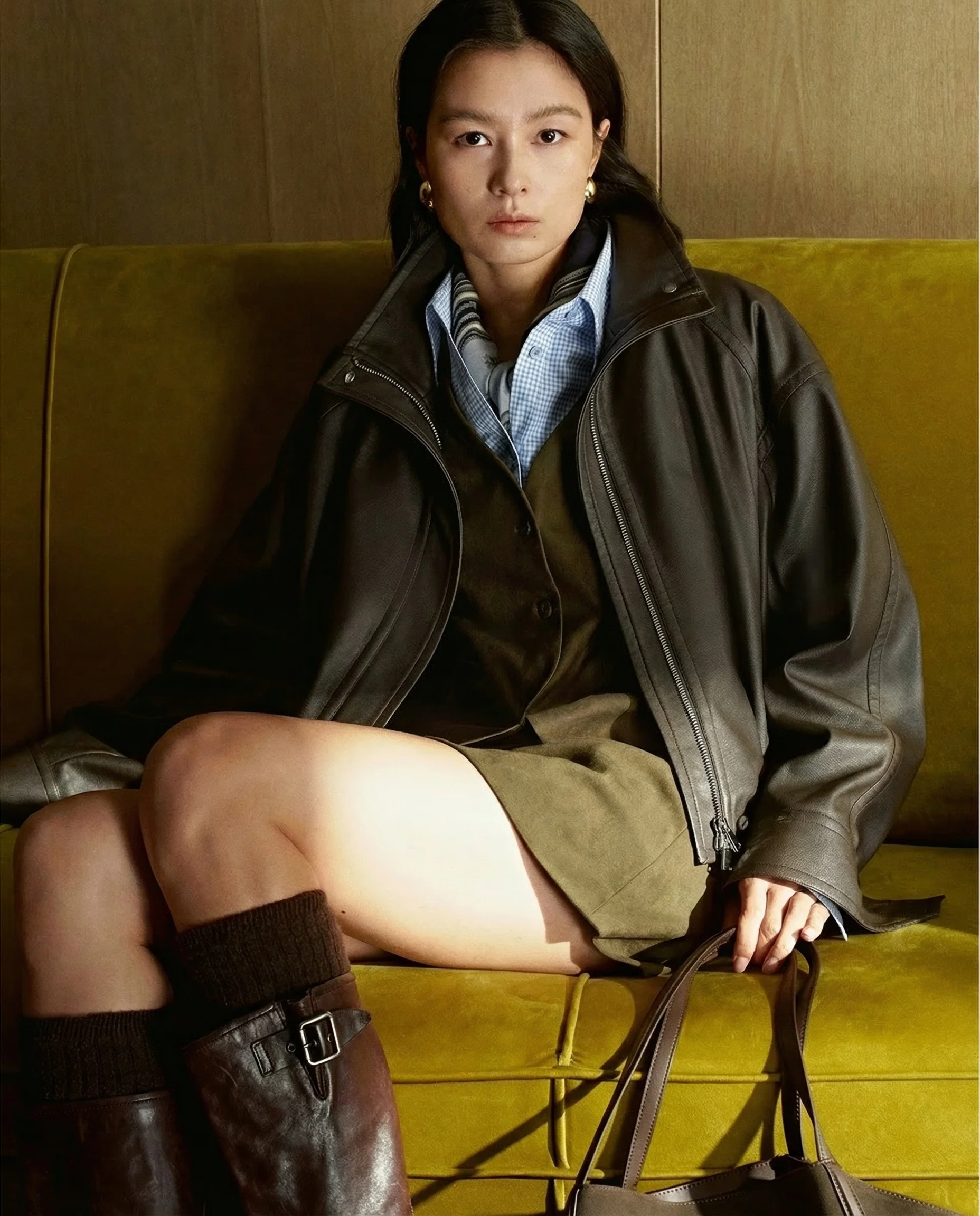Faux Leather Bomber - Image 4