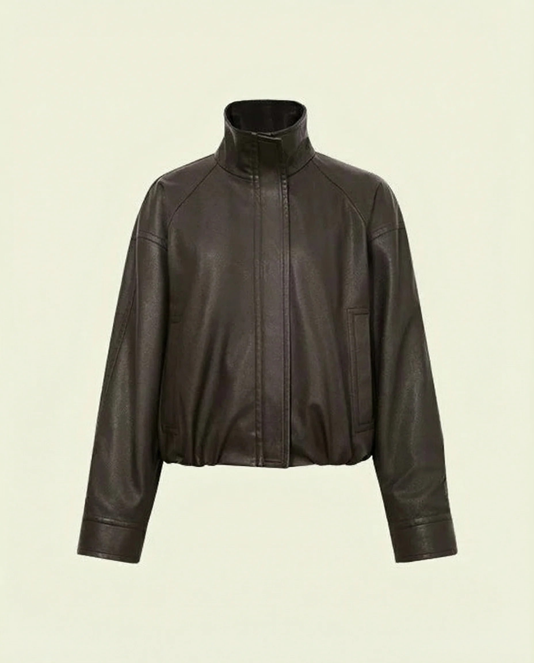 Faux Leather Bomber - Image 7