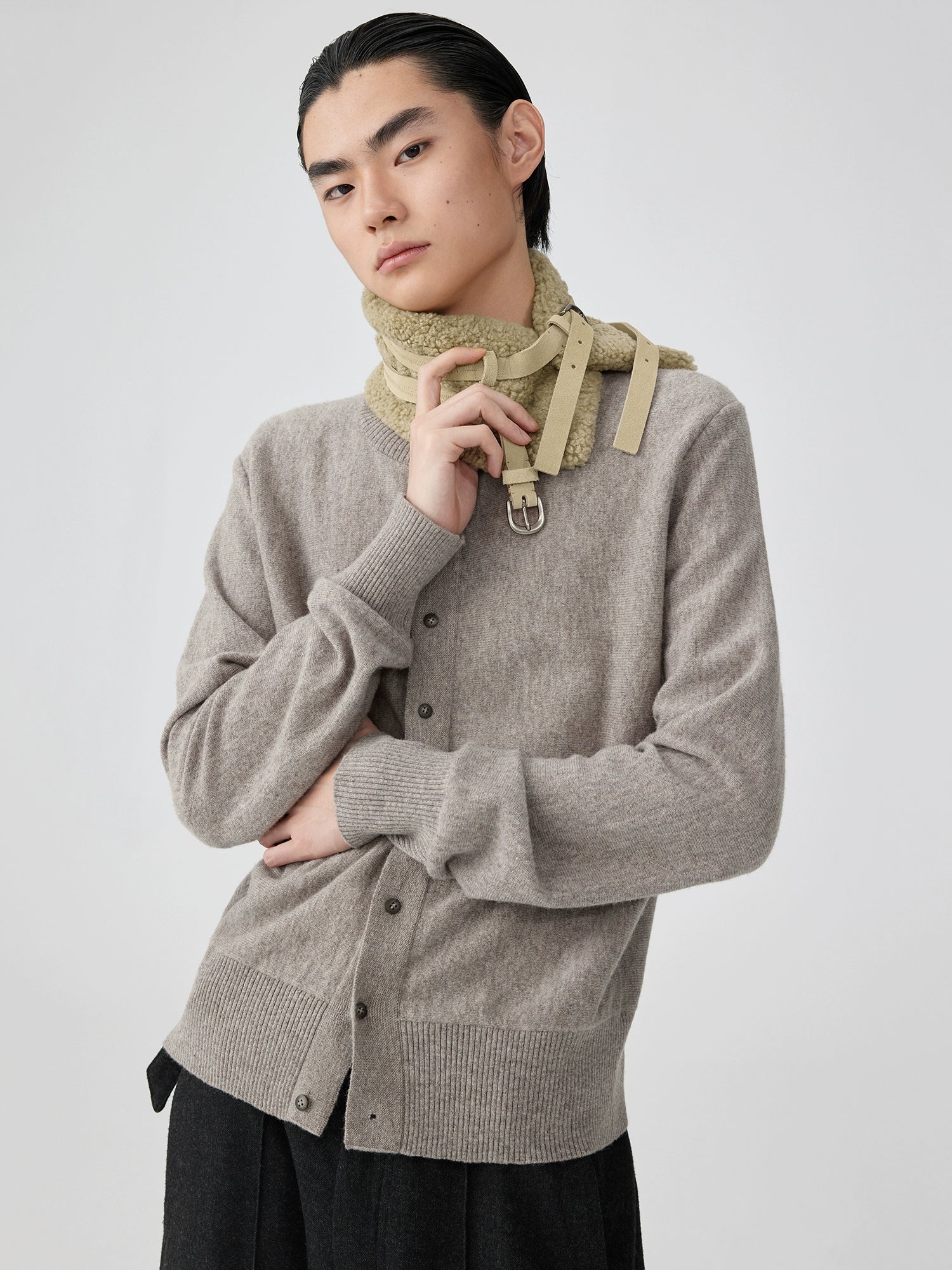 Faux Shearling Buckle Neck Warmer - Image 2