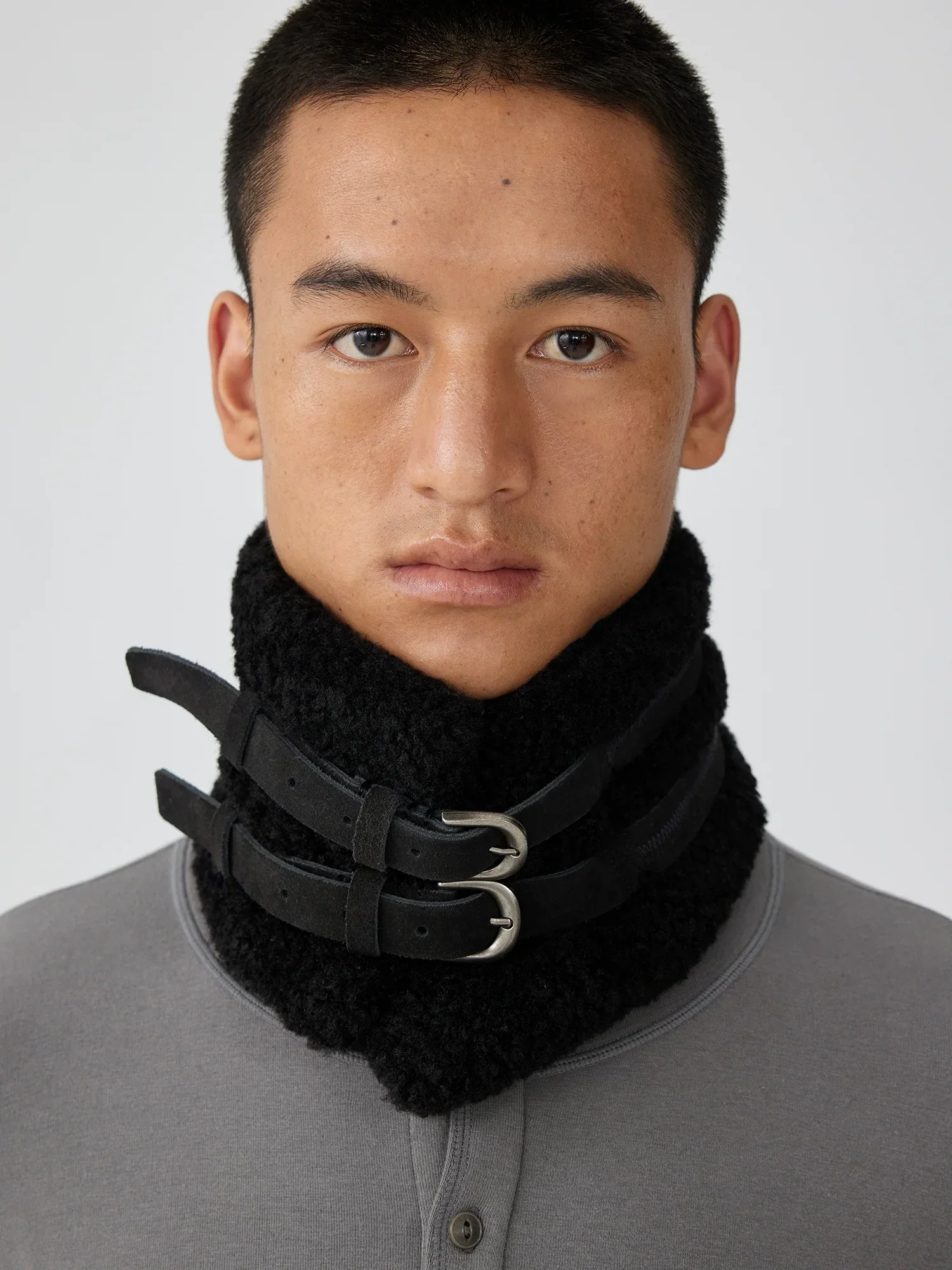 Faux Shearling Buckle Neck Warmer - Image 3