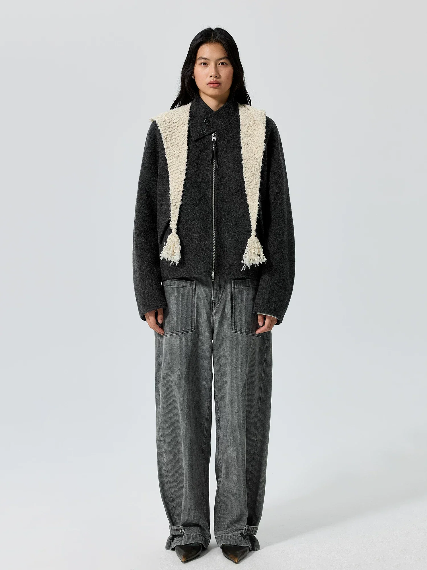 Felted Wool Harrington Jacket - Image 4