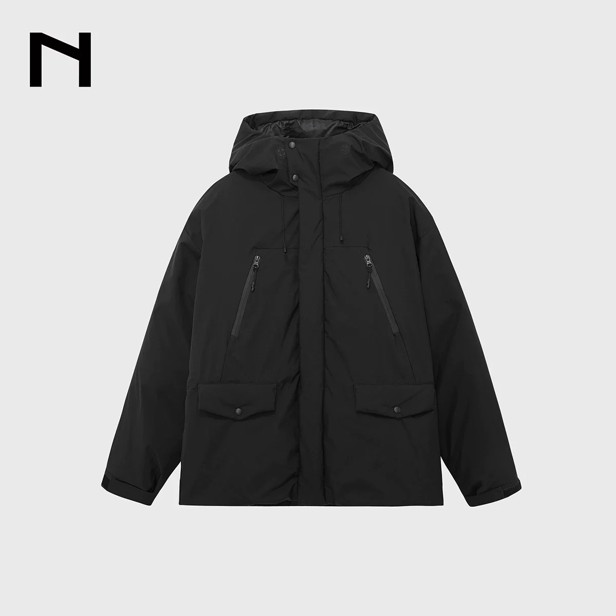 Fine Check Jacquard Down Parka - Image 7
