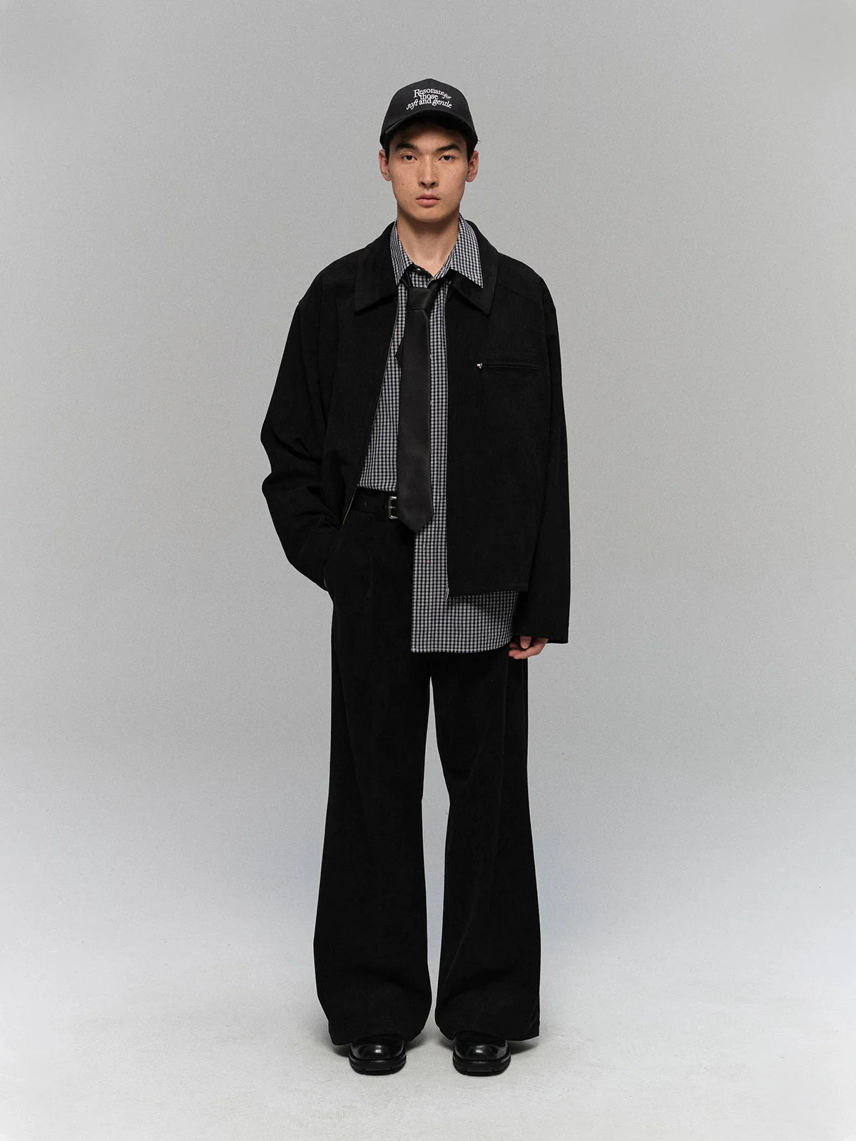 Fine Corduroy Contrast Collar Zip Jacket - Image 5