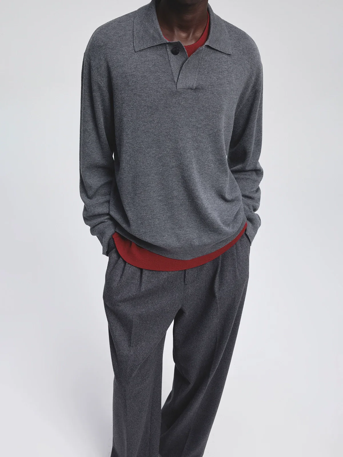 Fine-Gauge Merino Wool Knit Sweater - Image 3
