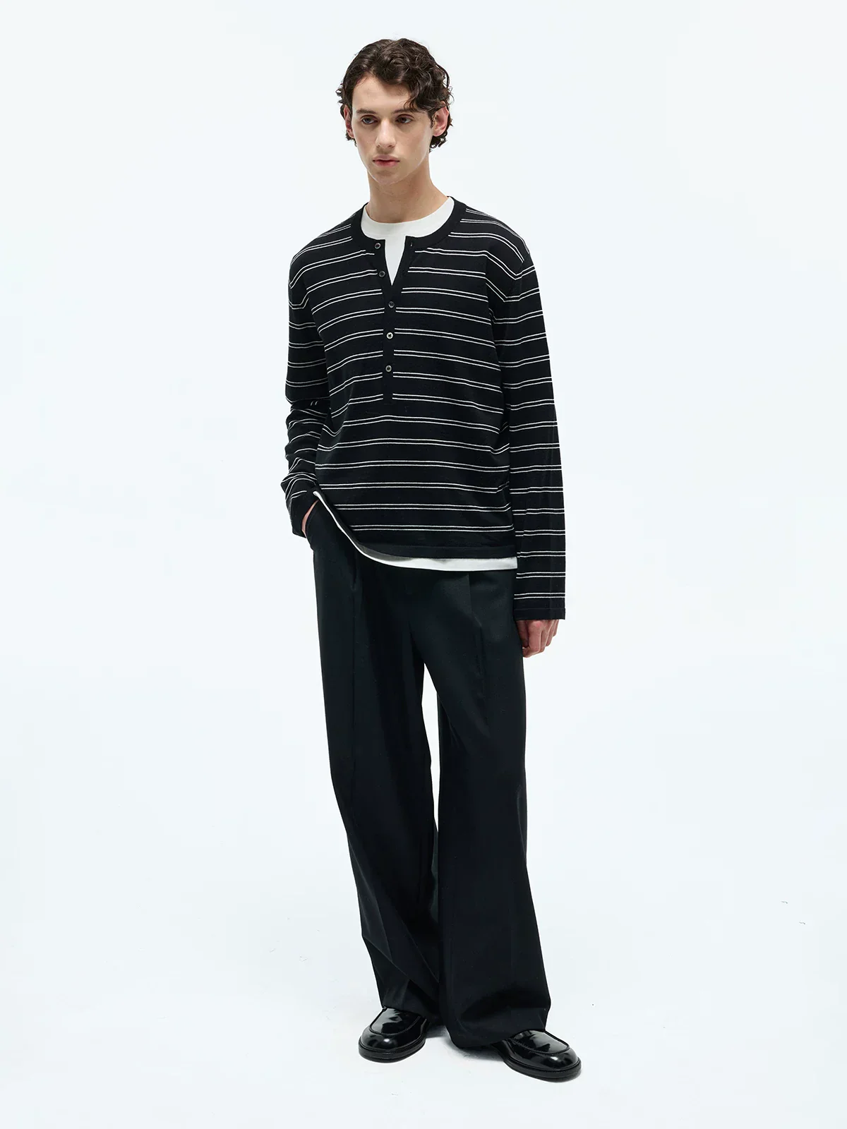 Fine-Gauge Stripe Henley - Image 5