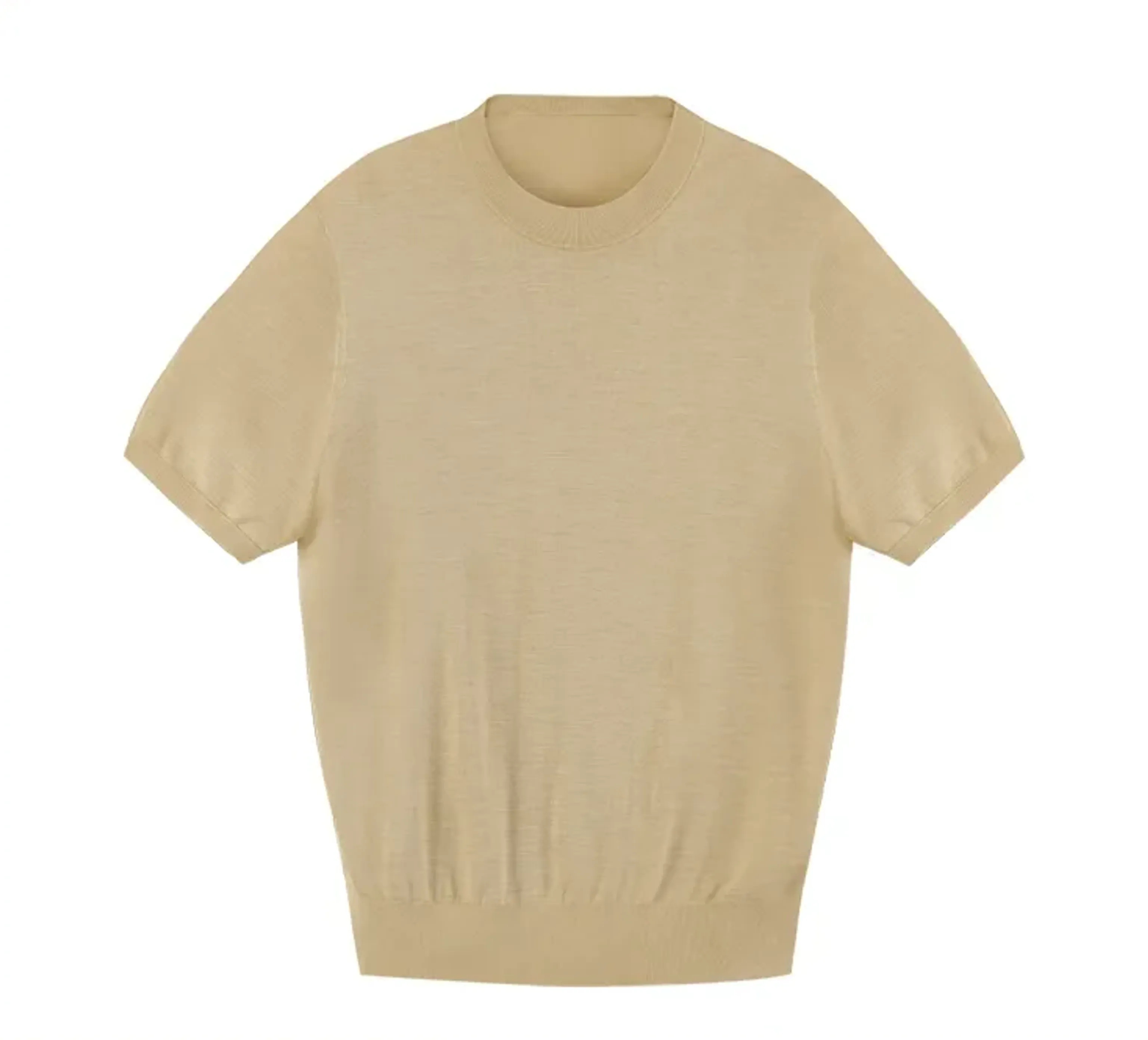 Fine-Gauge Tussah Silk Crewneck Tee - Image 3