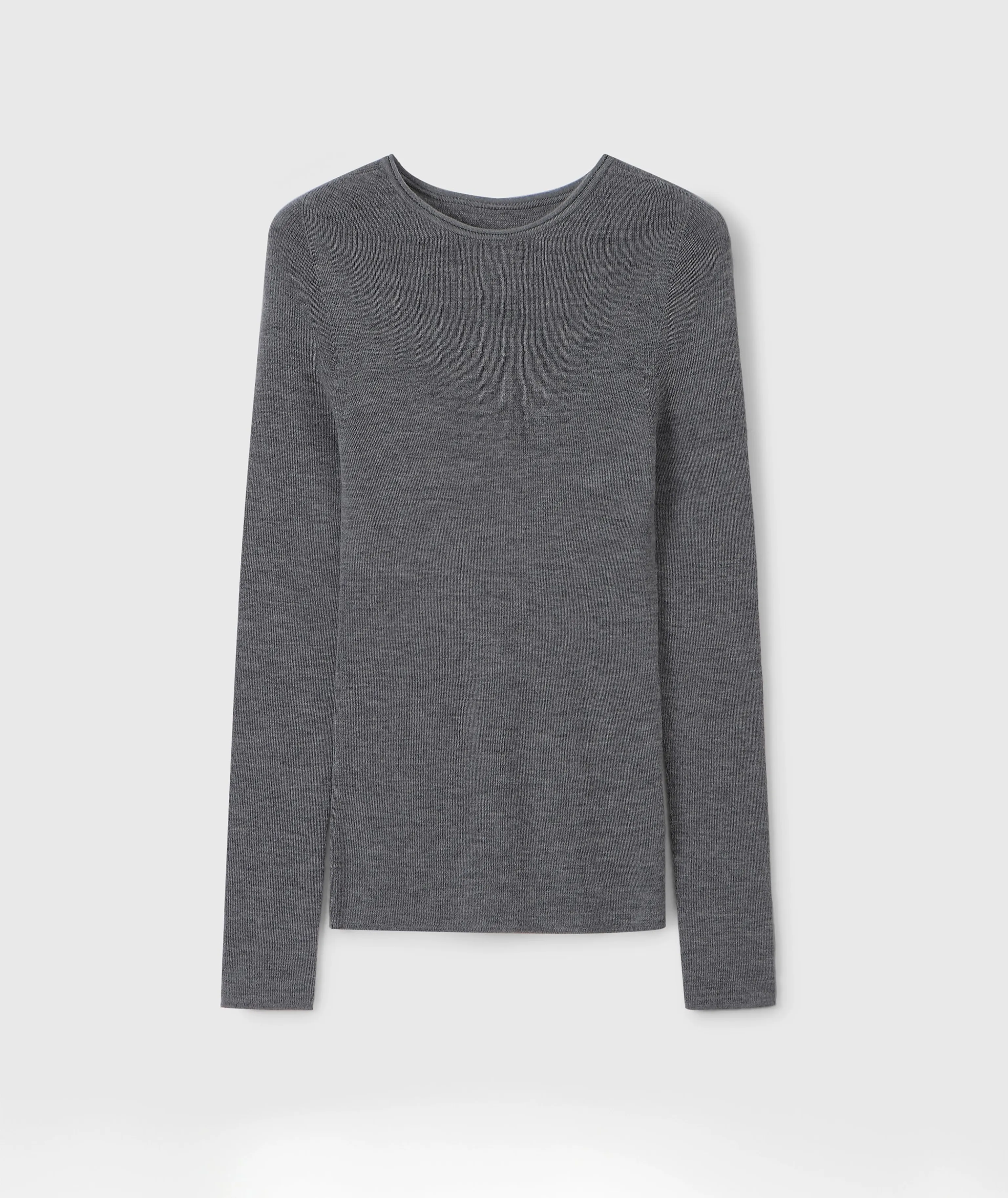 Fine-Gauge Wool Crewneck Top - Image 10