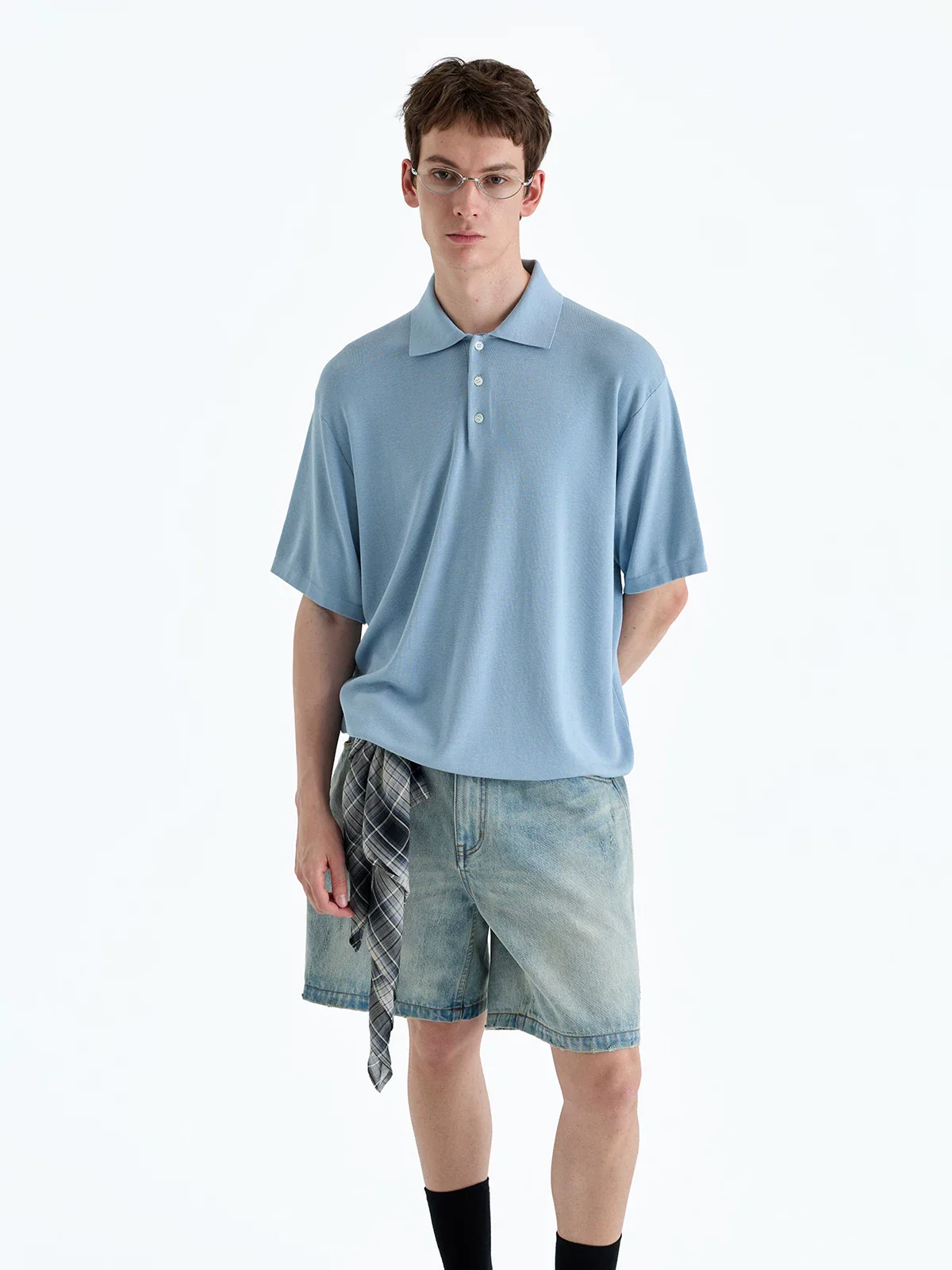 Fine Knit Lyocell-Blend Polo - Image 4