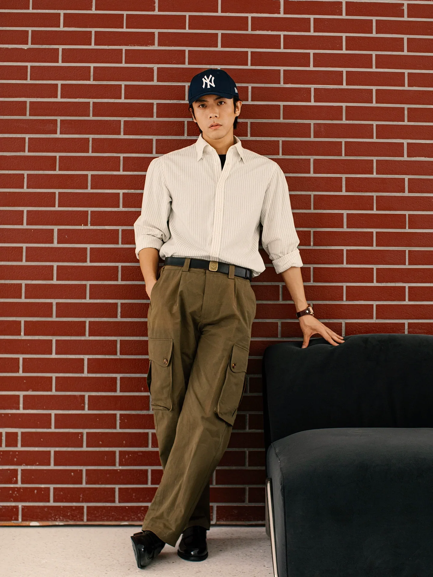 Fine Pinstripe Oxford Shirt - Image 2