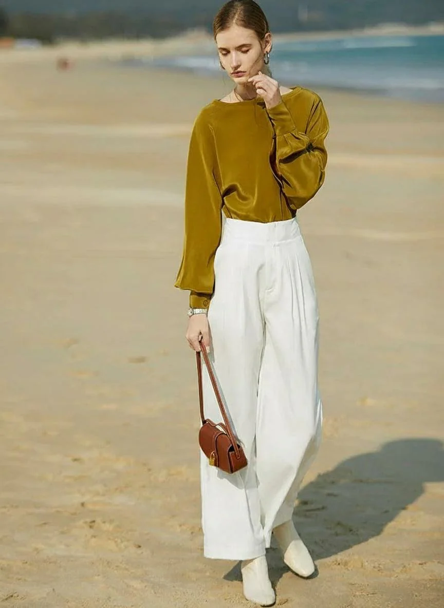 Fine-Spun Wide-Leg Trousers - Image 3