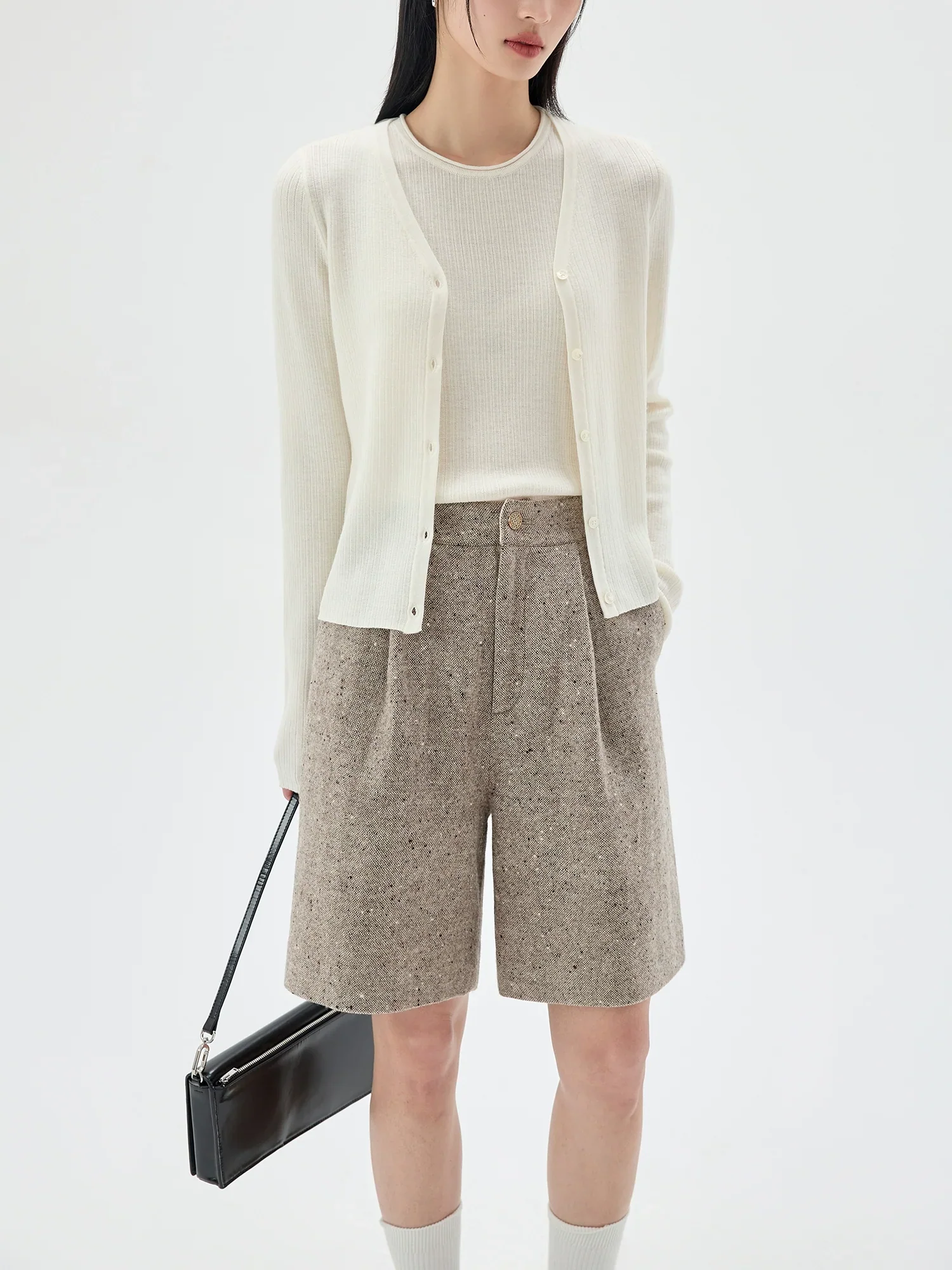 Fine Wool Ribbed Cardigan & Vest - Image 3
